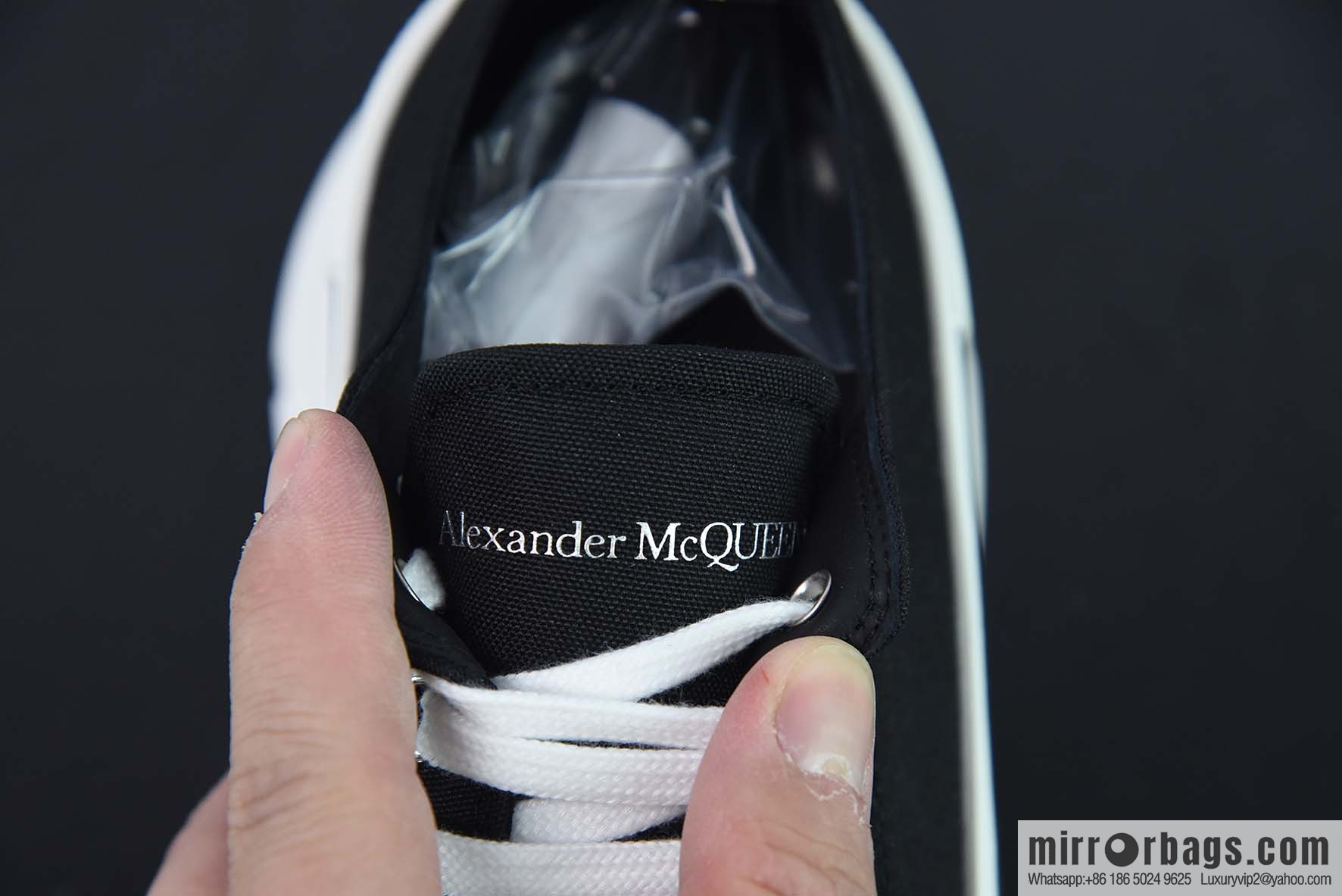 Alexander McQueen/Alexander McQueen muffin shoes platform heightening canvas shoes