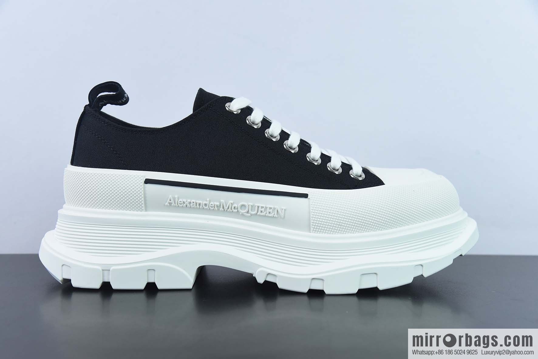 Alexander McQueen/Alexander McQueen muffin shoes platform heightening canvas shoes