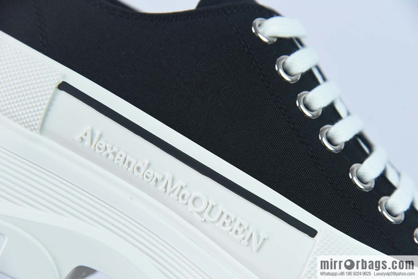 Alexander McQueen/Alexander McQueen muffin shoes platform heightening canvas shoes
