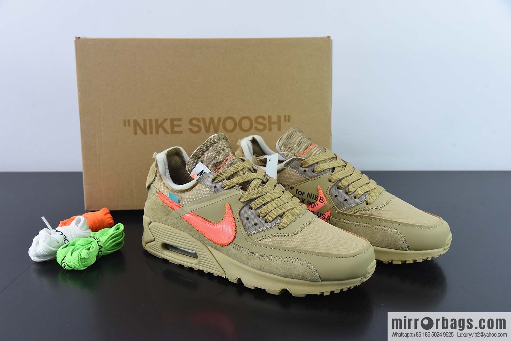 Off-White X Nike Air MAX90 GPX Joint Desert Yellow Men's sneakers Part Number: AA7293 200