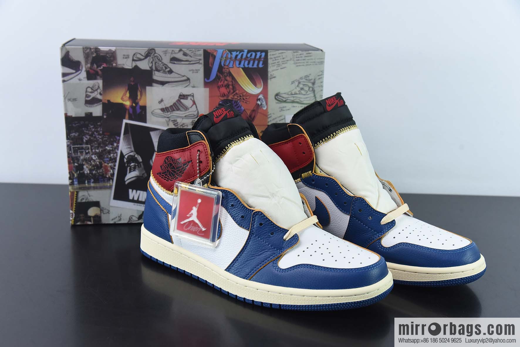 Air Jordan 1 Retro High Og Nrg joint blue patchwork high-top shoes, item number BV1300-146