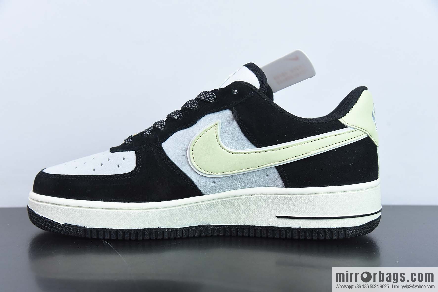 NIke Air Force 1 '07 Low Air Force One, low top, black and gray suede, cream, item number: DE0023 806