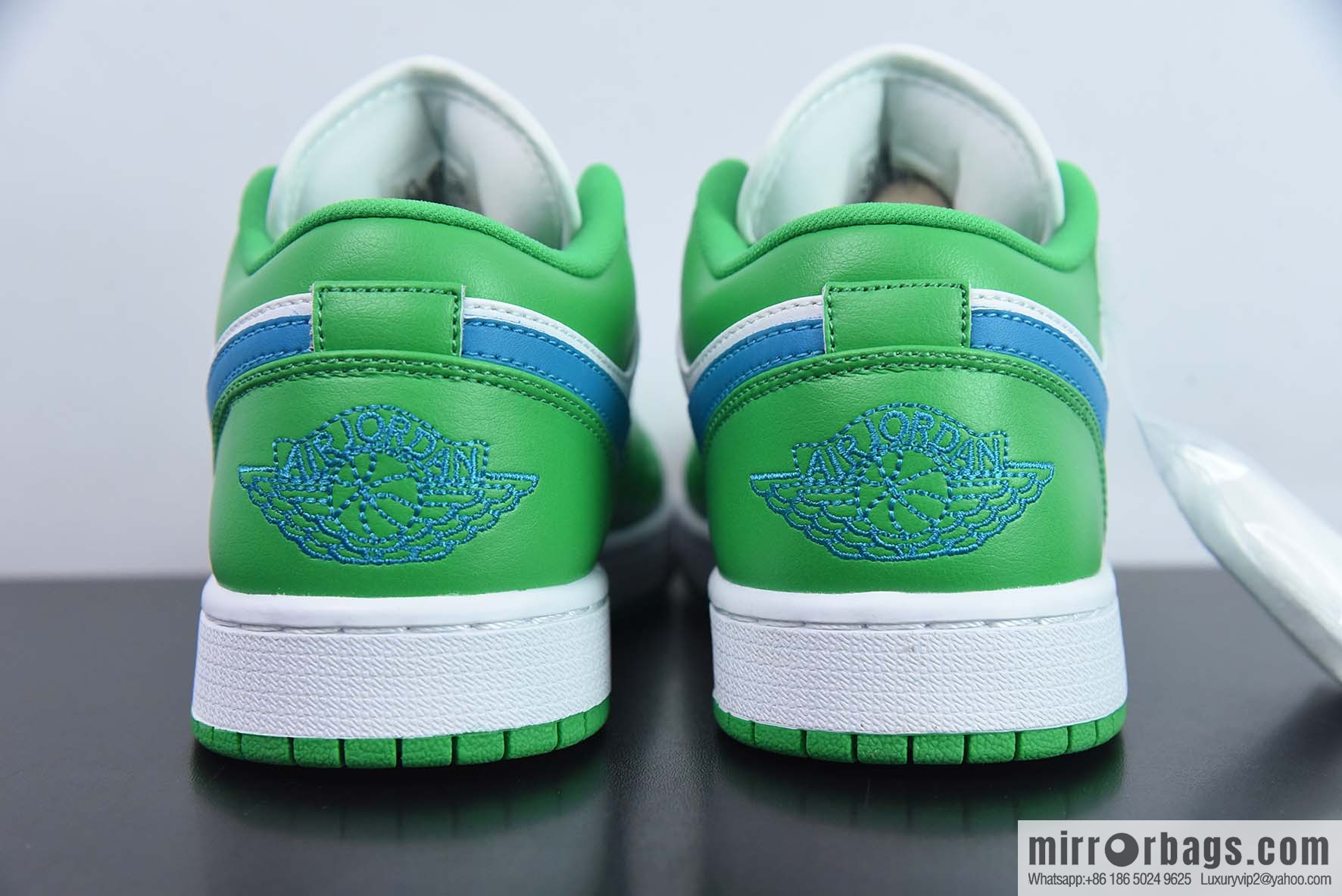 Air Jordan 1 Low AJ1 lucky blue-green, low-top Vintage basketball shoes item number: DC0774-304