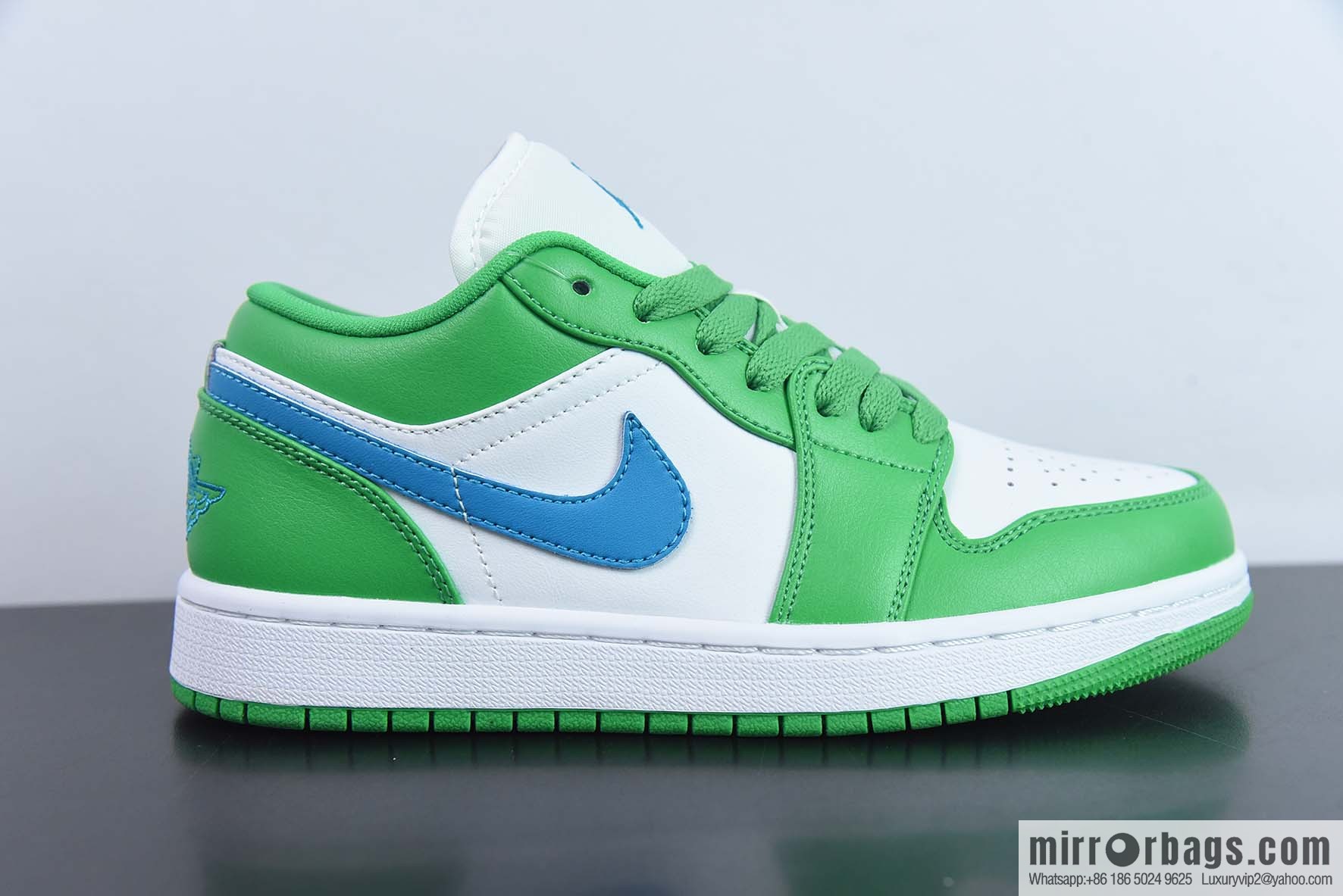 Air Jordan 1 Low AJ1 lucky blue-green, low-top Vintage basketball shoes item number: DC0774-304