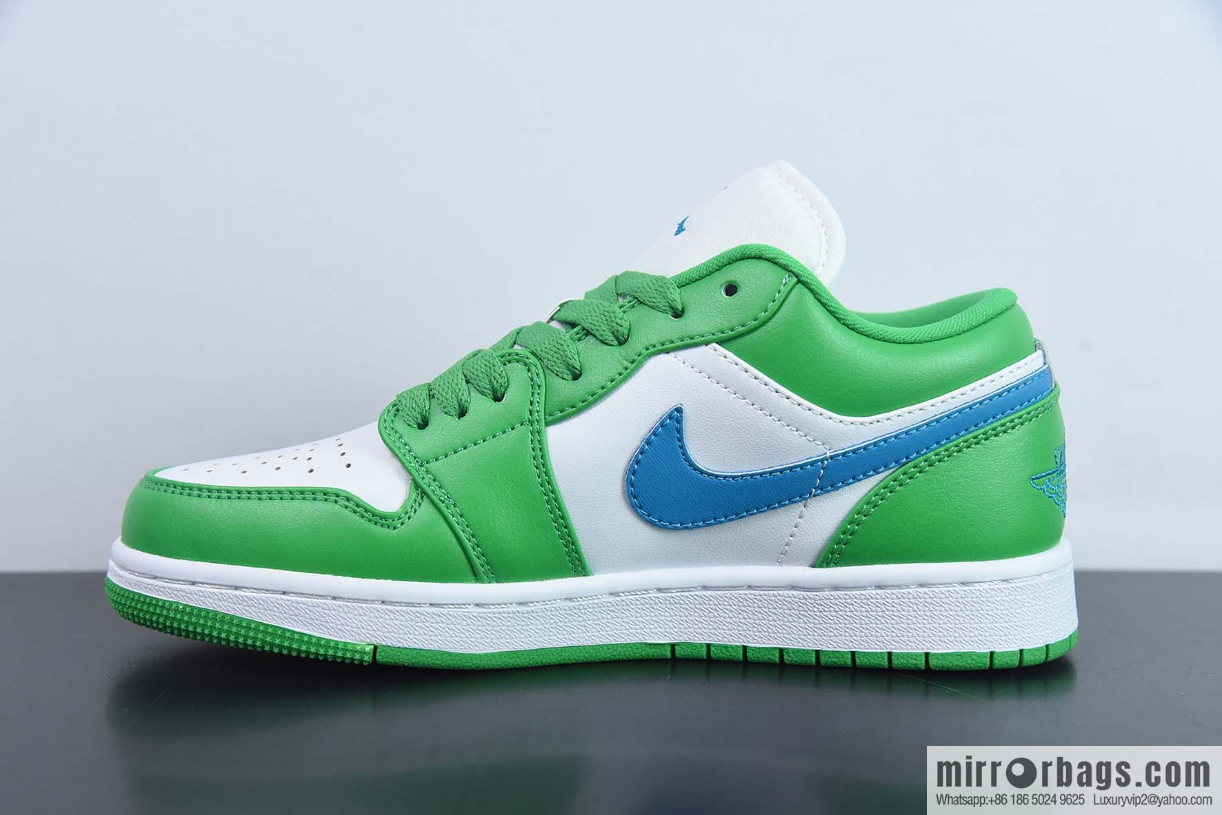Air Jordan 1 Low AJ1 lucky blue-green, low-top Vintage basketball shoes item number: DC0774-304