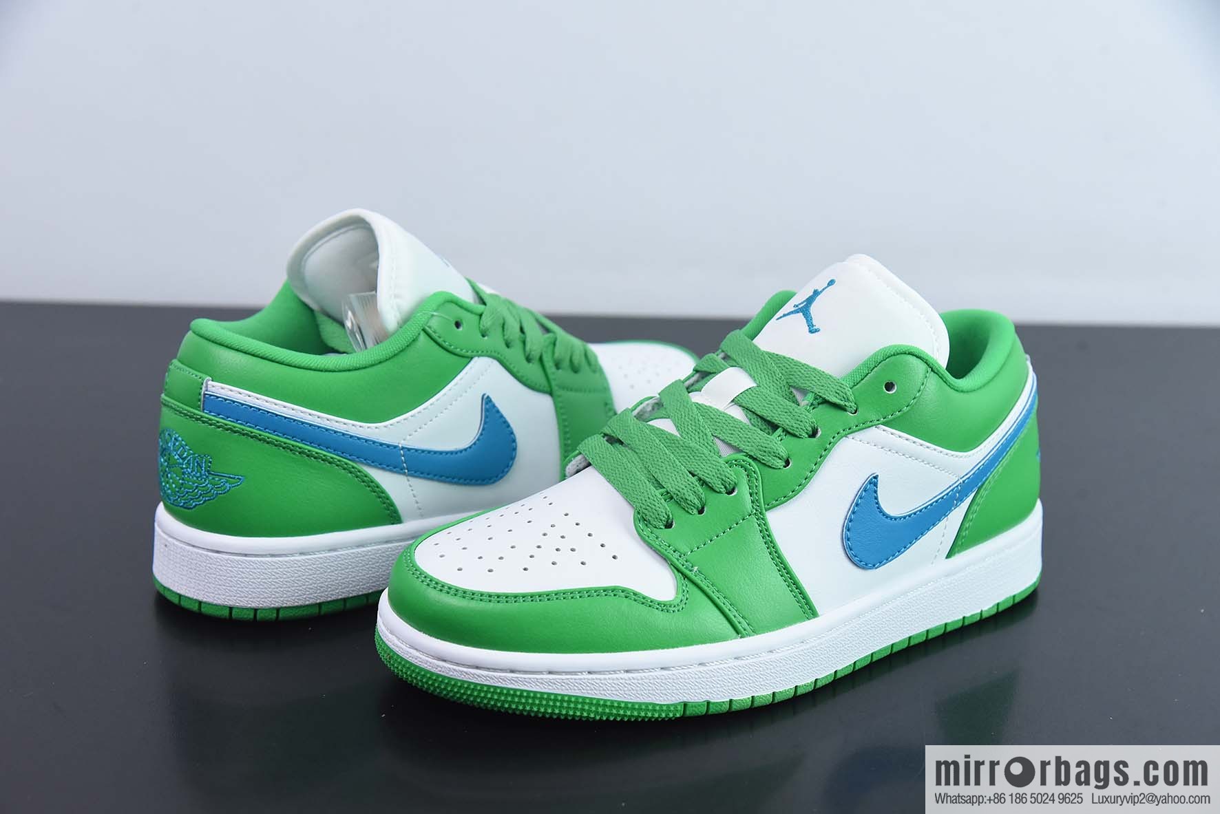 Air Jordan 1 Low AJ1 lucky blue-green, low-top Vintage basketball shoes item number: DC0774-304
