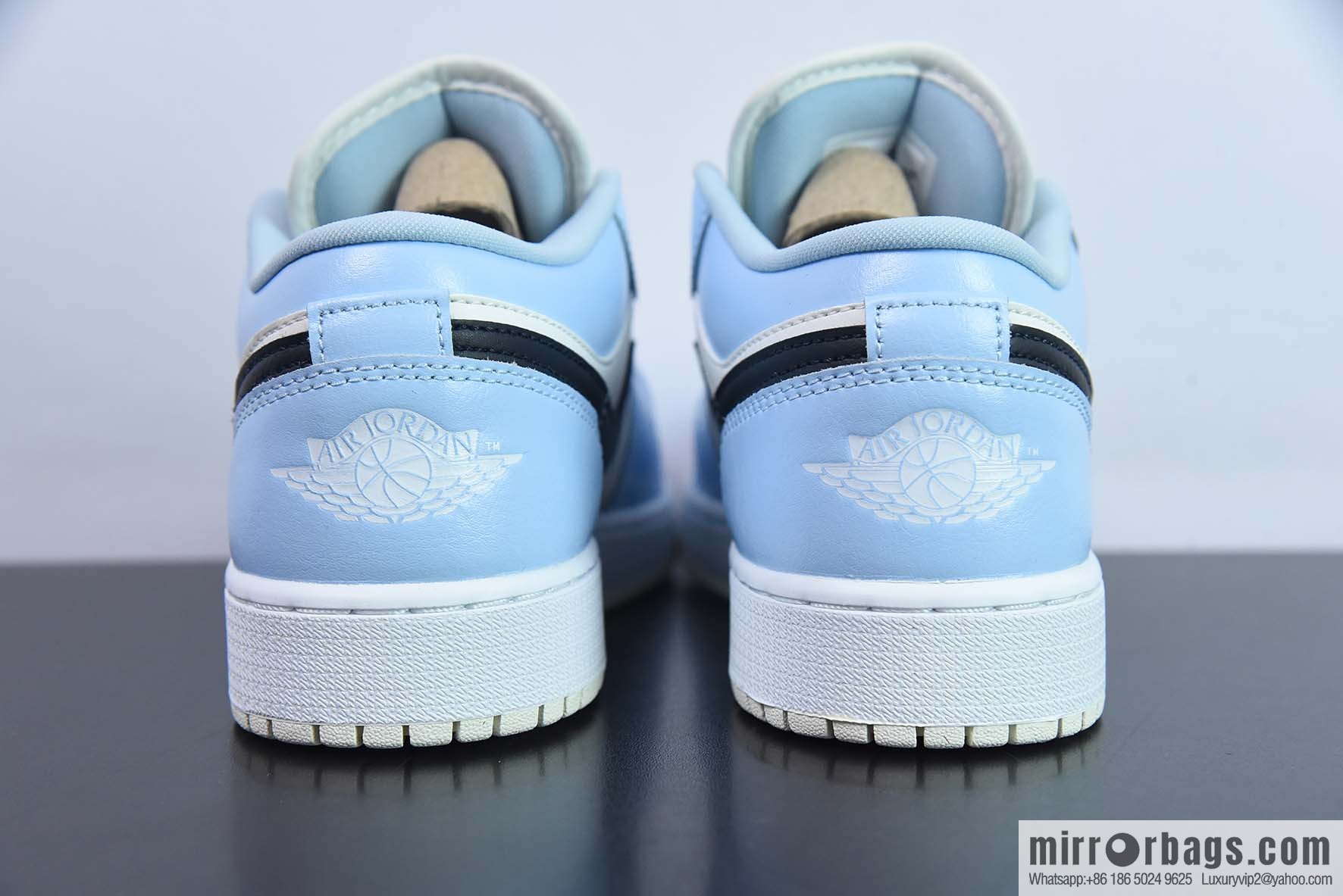 Air Jordan 1 Low GS Ice Blue AJ1 White Black Blue, item number 554723-401
