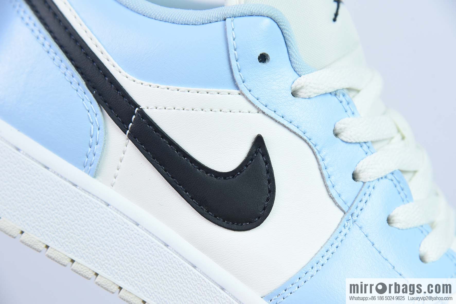 Air Jordan 1 Low GS Ice Blue AJ1 White Black Blue, item number 554723-401