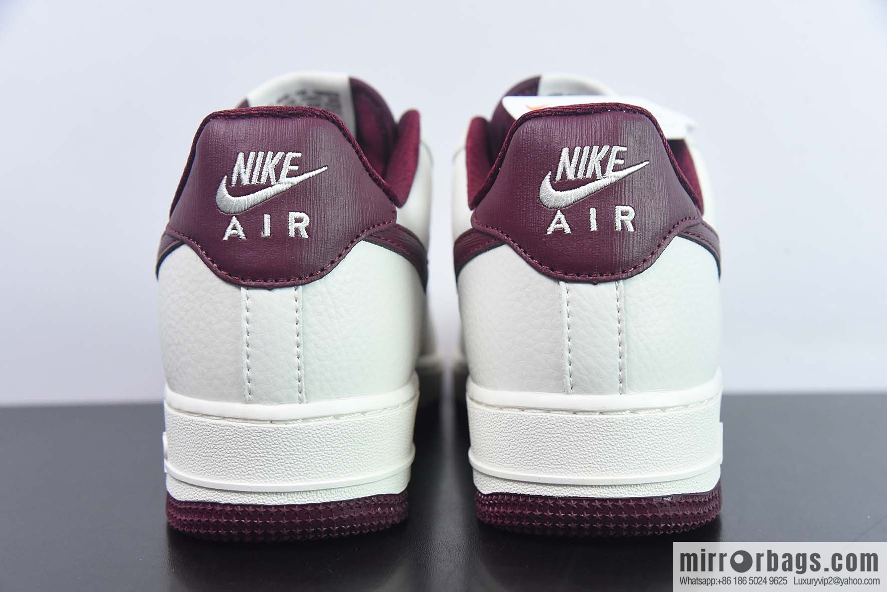 Nk Air Force 1 '07 Low burgundy white color scheme