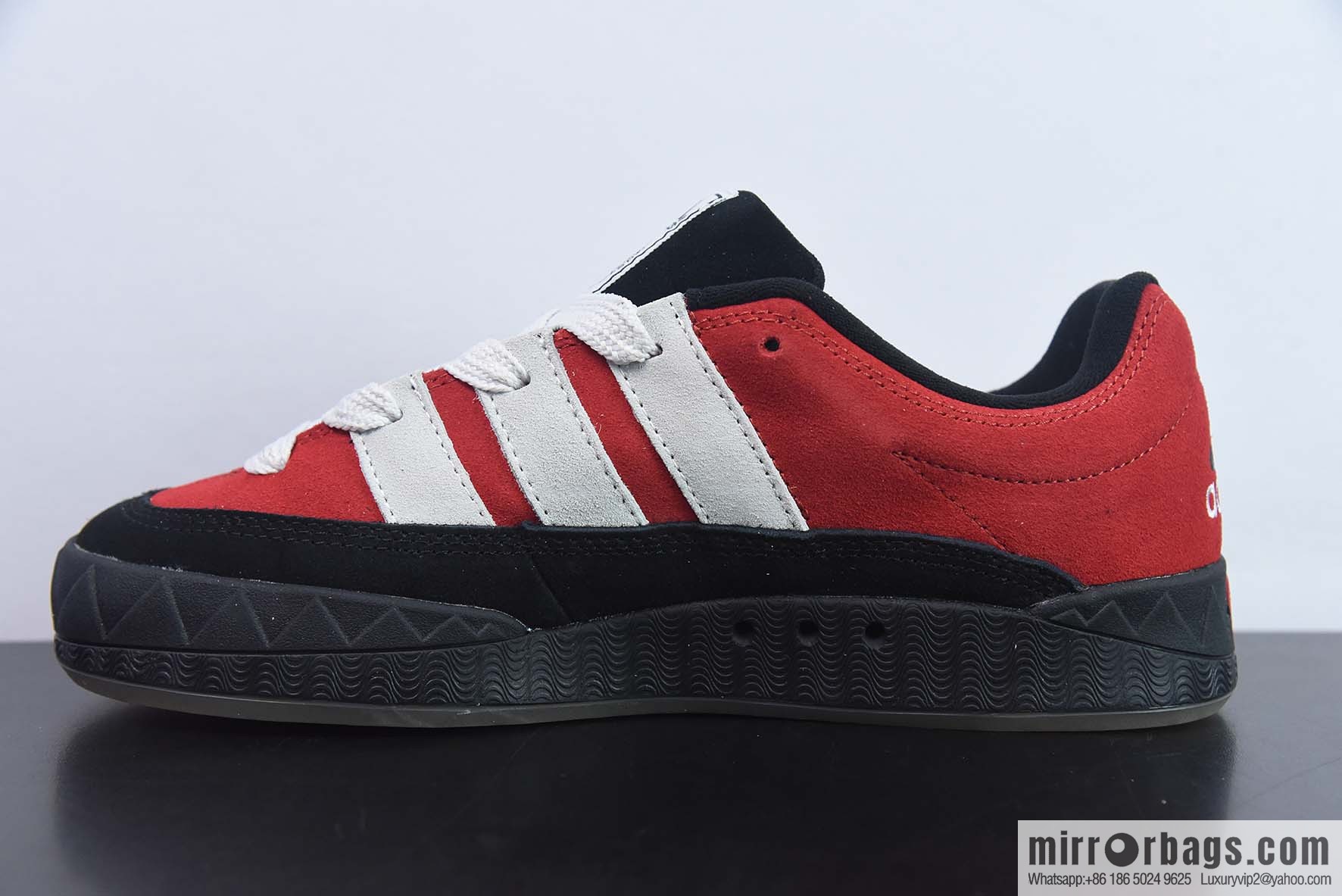 AD Adimatic Low Matic series low-top, black and red Vintage shark bread shoes sports and leisure skateboard shoes, item number: GY2903