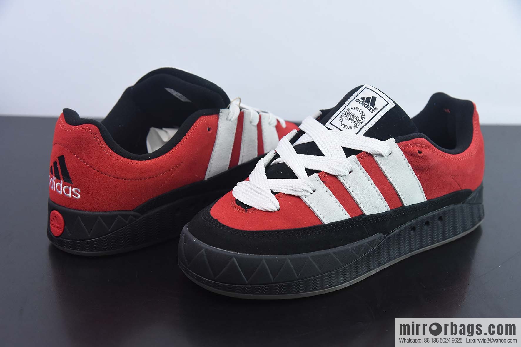 AD Adimatic Low Matic series low-top, black and red Vintage shark bread shoes sports and leisure skateboard shoes, item number: GY2903
