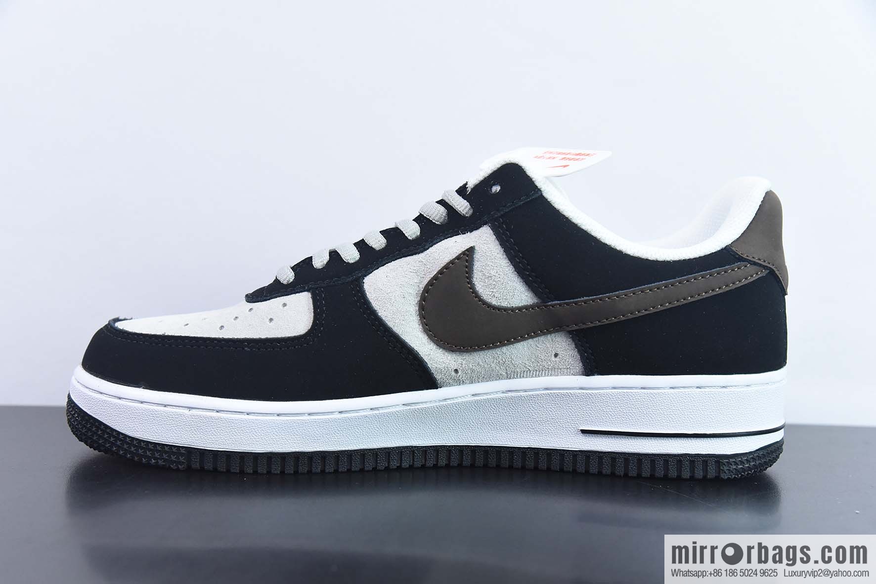Nk Air Force 1 '07 Low Gray Black Brown Suede, Air Force One Low Top Sports and Leisure Board Shoes, Item Number: HH3612-633