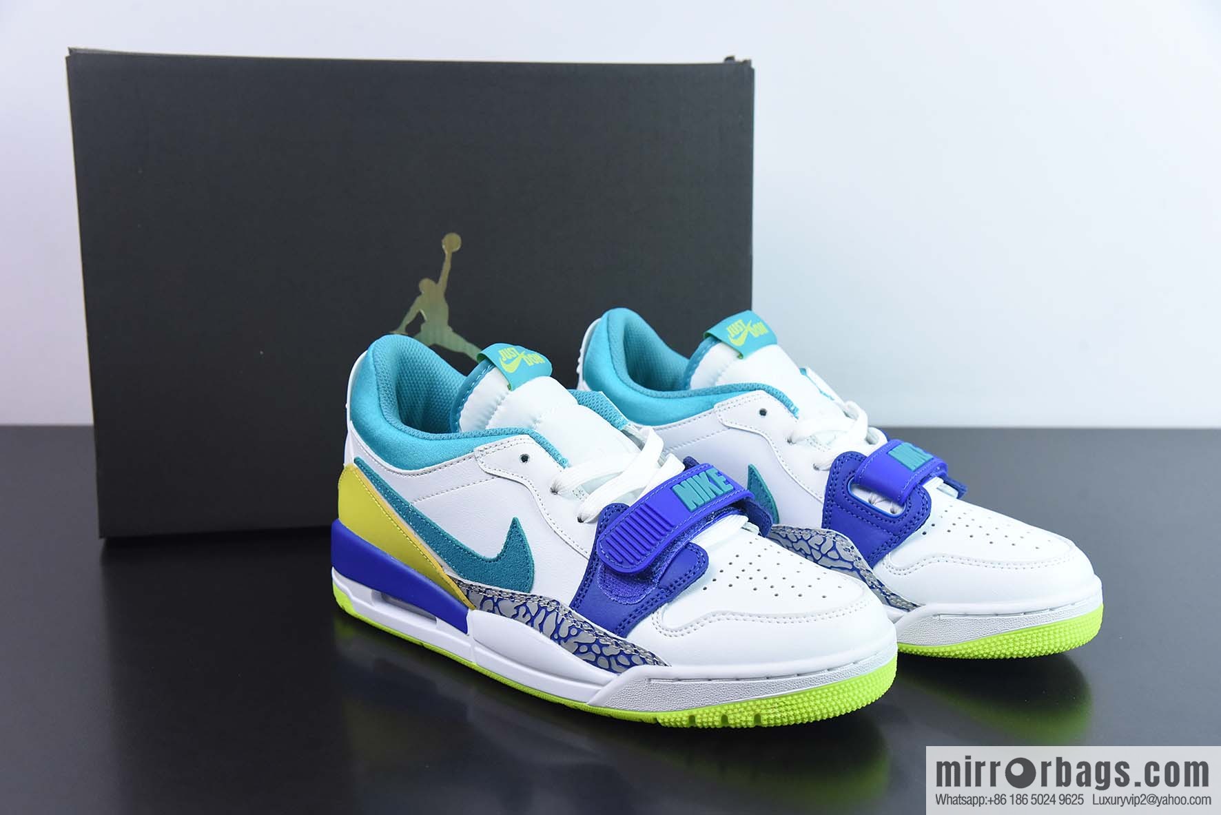 Air Jordan Legacy312Low AJ312 white green blue, low-top men's basketball shoes item number: CD7069-10