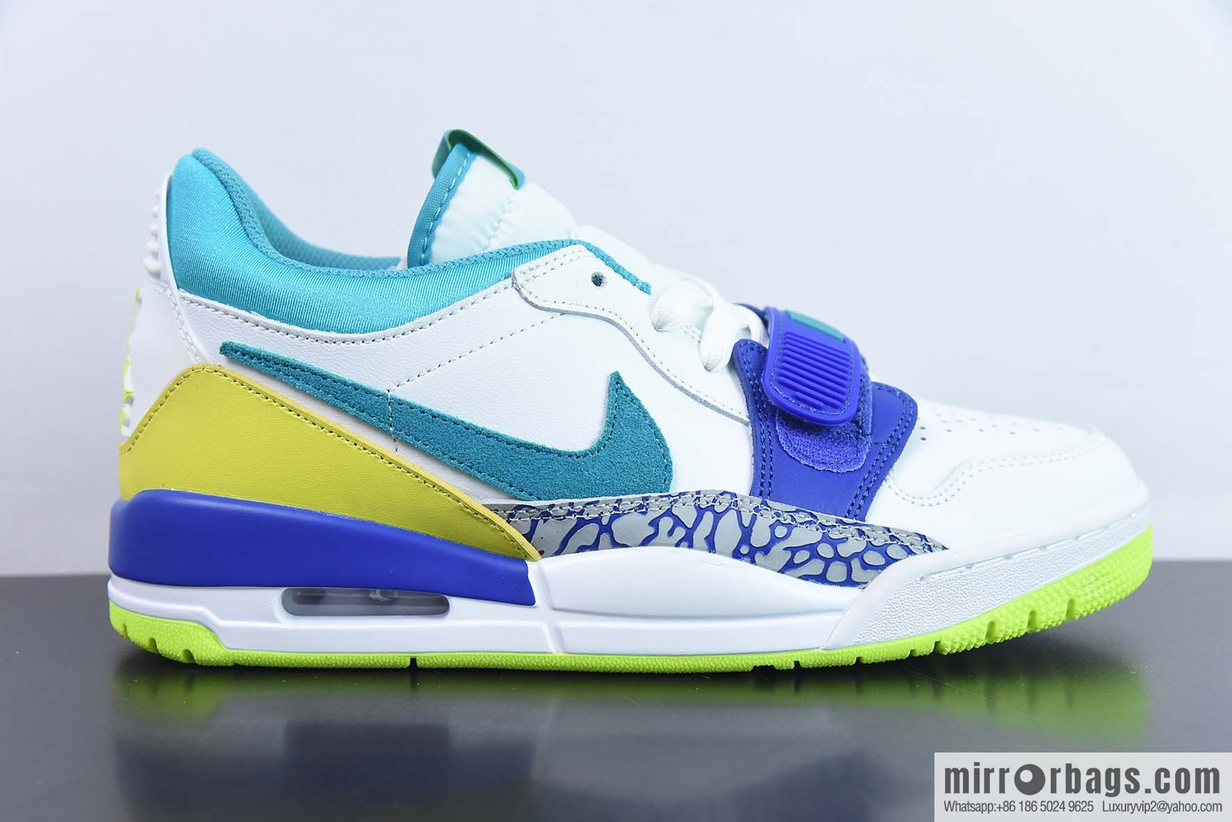 Air Jordan Legacy312Low AJ312 white green blue, low-top men's basketball shoes item number: CD7069-10