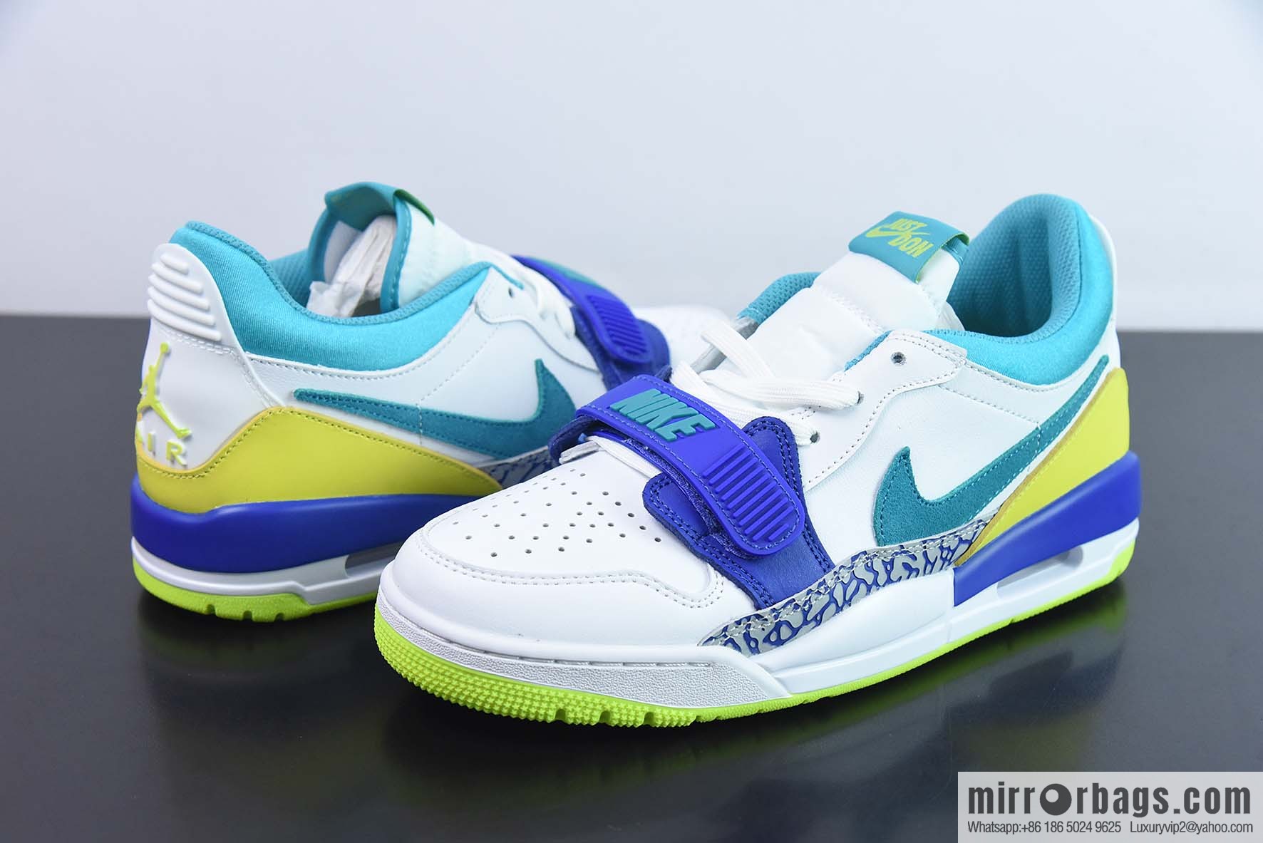 Air Jordan Legacy312Low AJ312 white green blue, low-top men's basketball shoes item number: CD7069-10