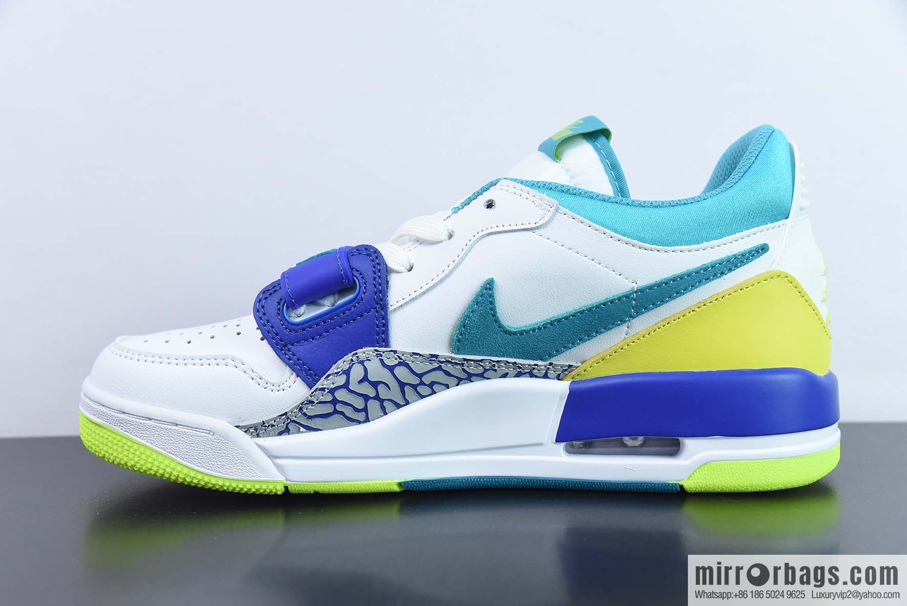 Air Jordan Legacy312Low AJ312 white green blue, low-top men's basketball shoes item number: CD7069-10