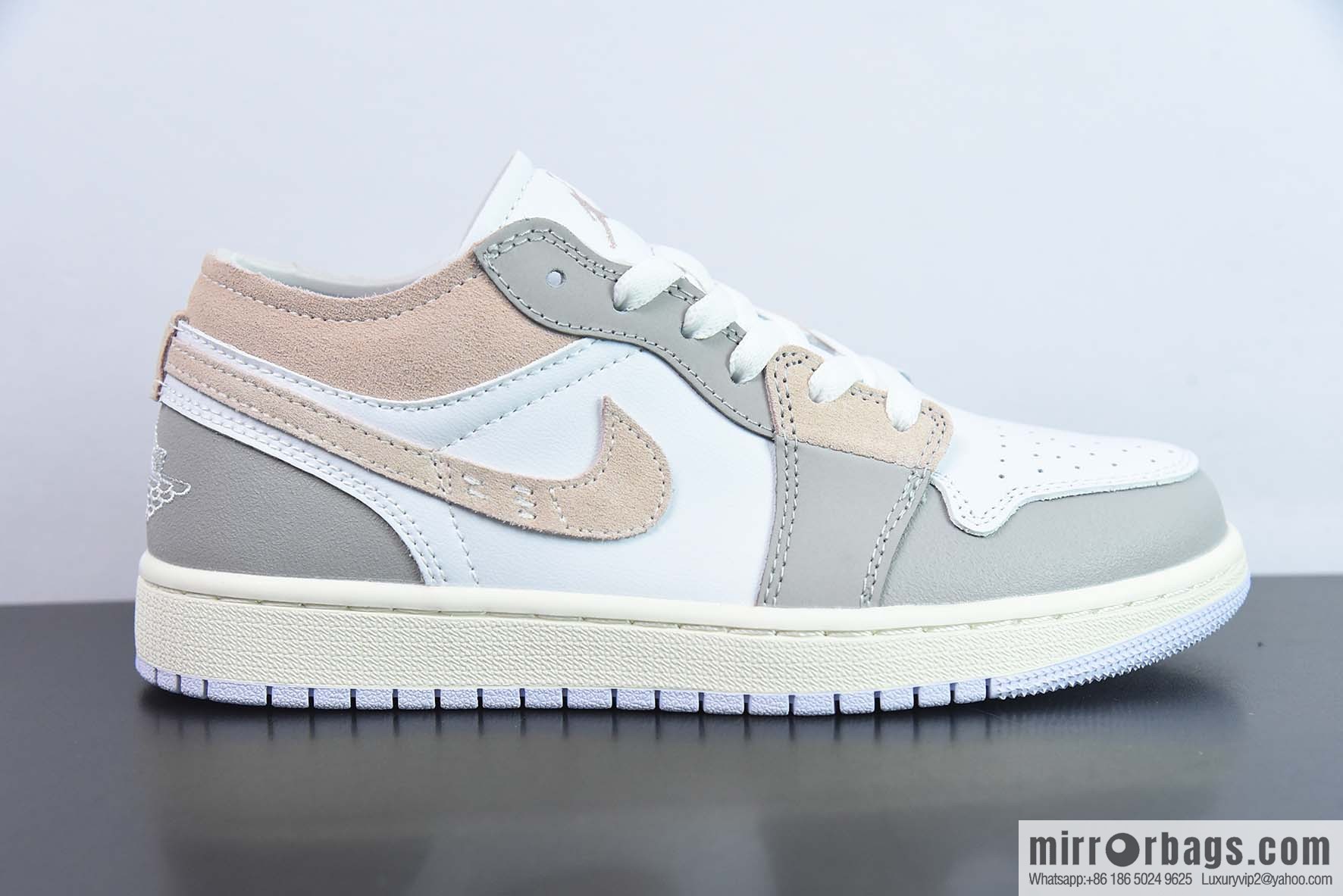 NK Air Jordan 1 Low OG EX Deconstruction White Grey Yellow Low Top Sneakers Part Number: DN1635-002
