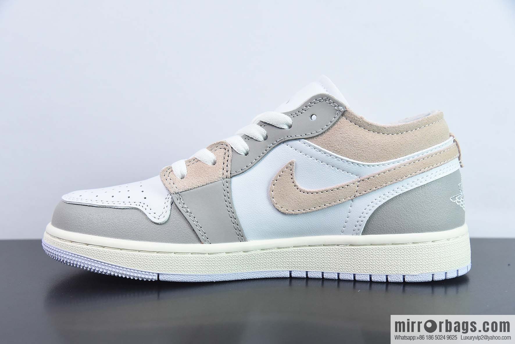 NK Air Jordan 1 Low OG EX Deconstruction White Grey Yellow Low Top Sneakers Part Number: DN1635-002