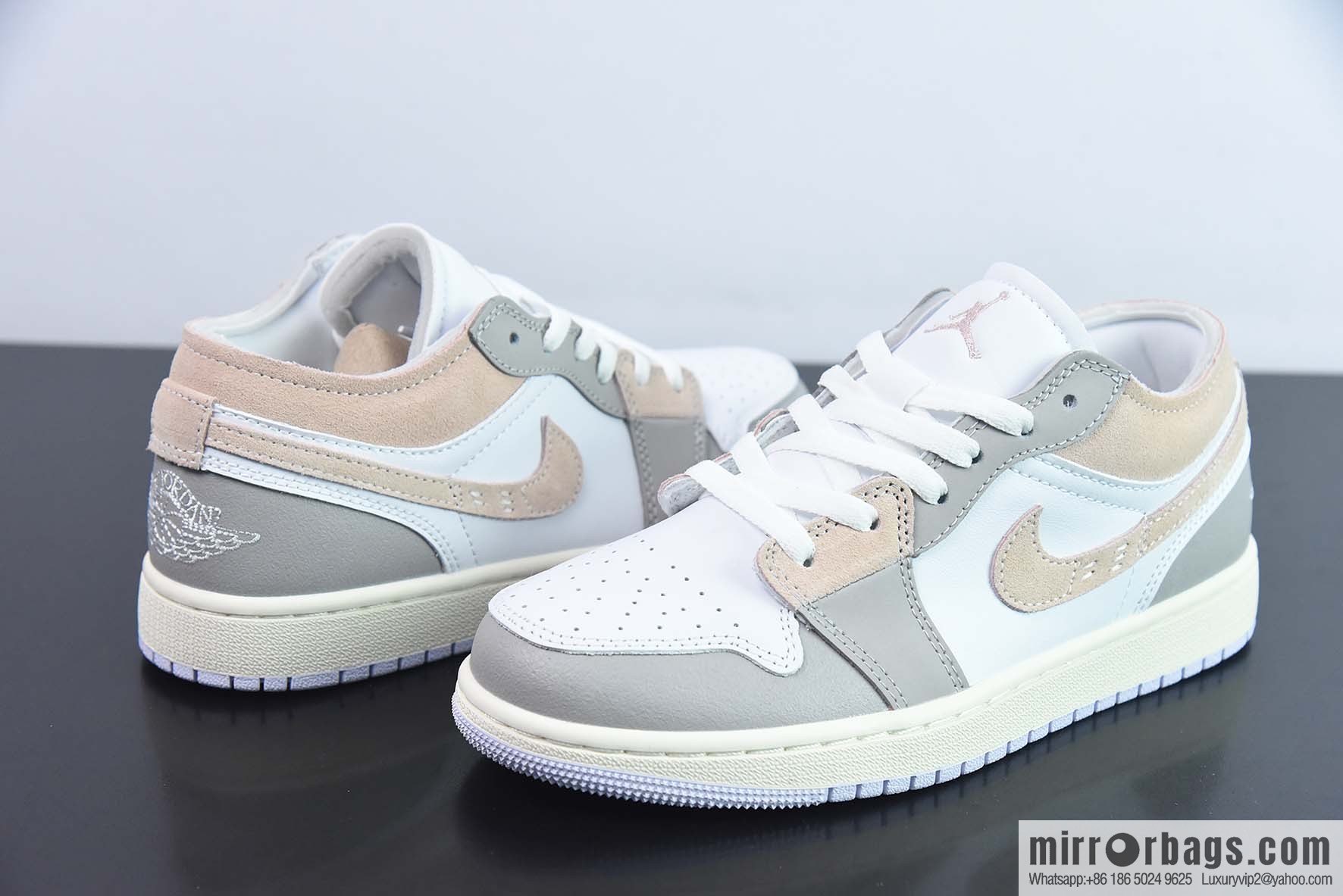 NK Air Jordan 1 Low OG EX Deconstruction White Grey Yellow Low Top Sneakers Part Number: DN1635-002
