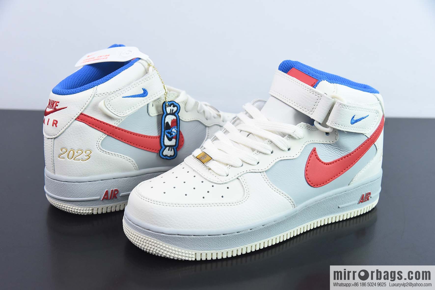 Nike Air Force 1 AF1 Air Force One/Zhongbang, beige gray red, white rabbit toffee, item number: CW0088-928