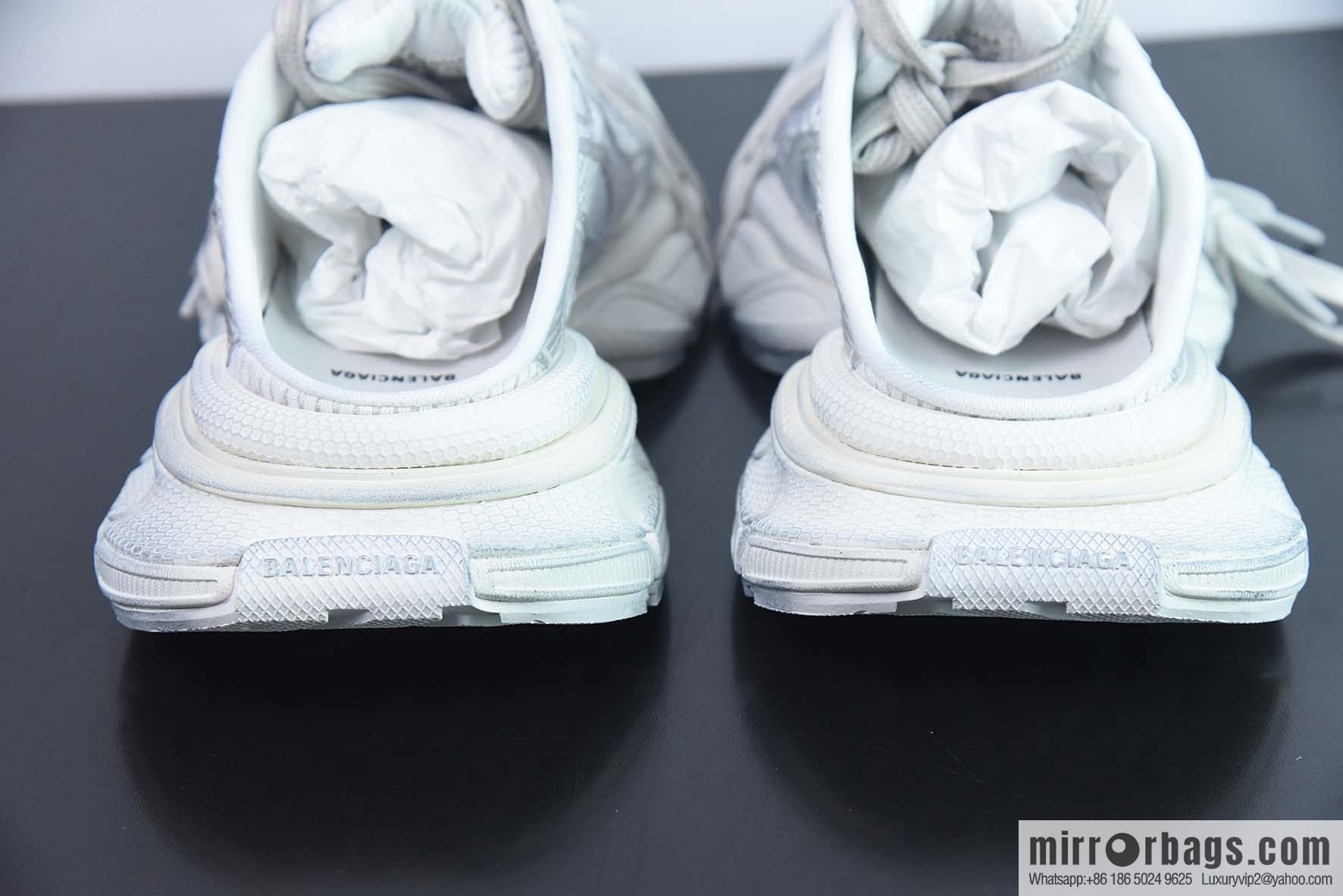 Balenciaga/Balenciaga 23 New XXXL 3XL Show, Lace-up, Balenciaga 3XL Silver Half Slippers