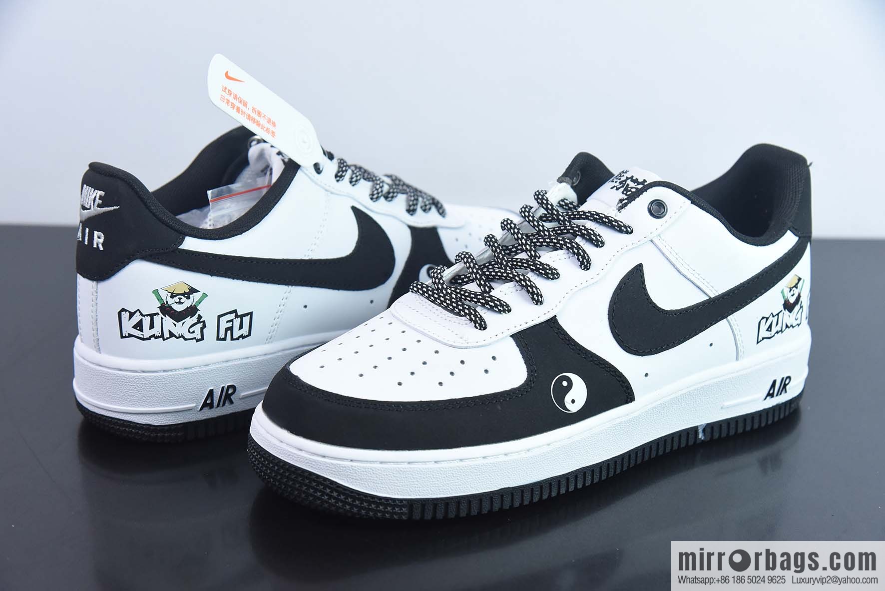 Nike Air Force 1 AF1 Air Force One/low-top, black and white, Tai Chi, item number: BS9055-701