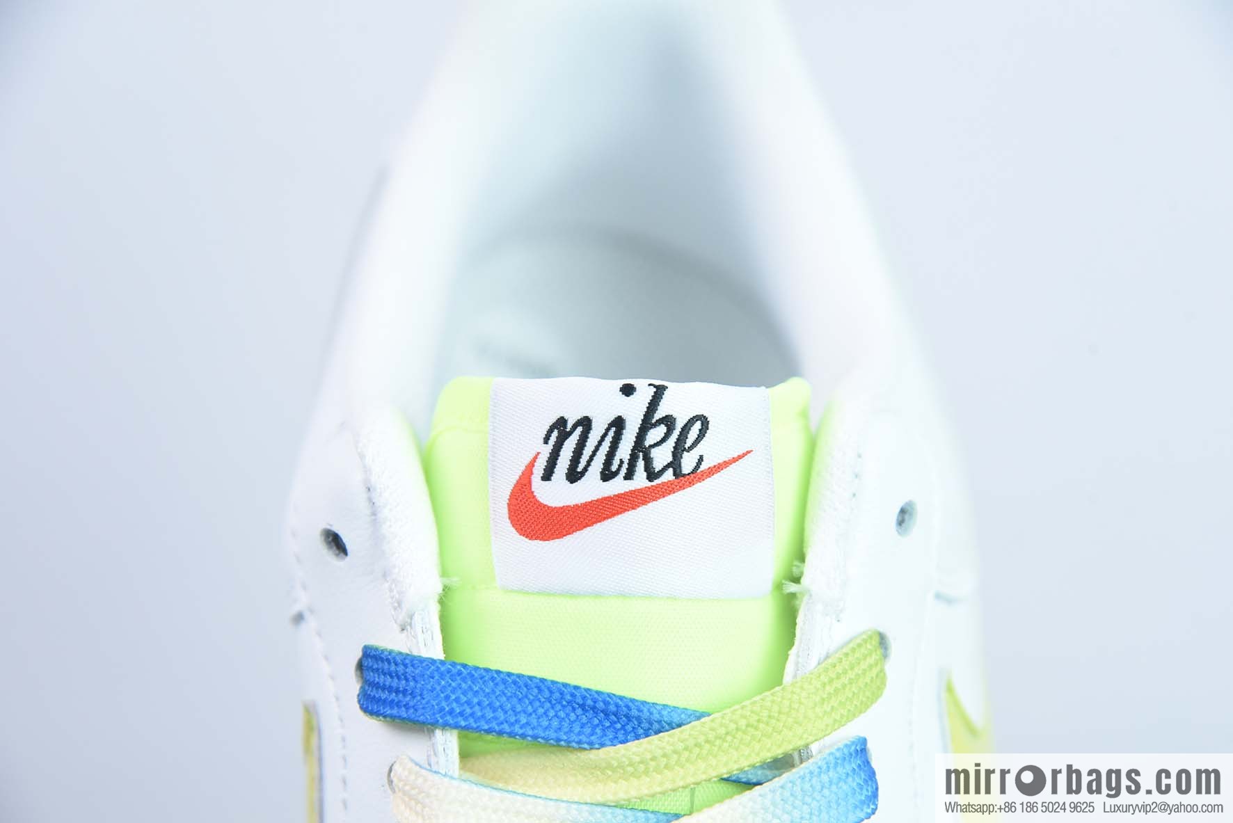 Nike Air Force 1 Low '07 White Blue Yellow Gradually change Ice Lemon color scheme Low Help Air Force One, item number: TO1232-111