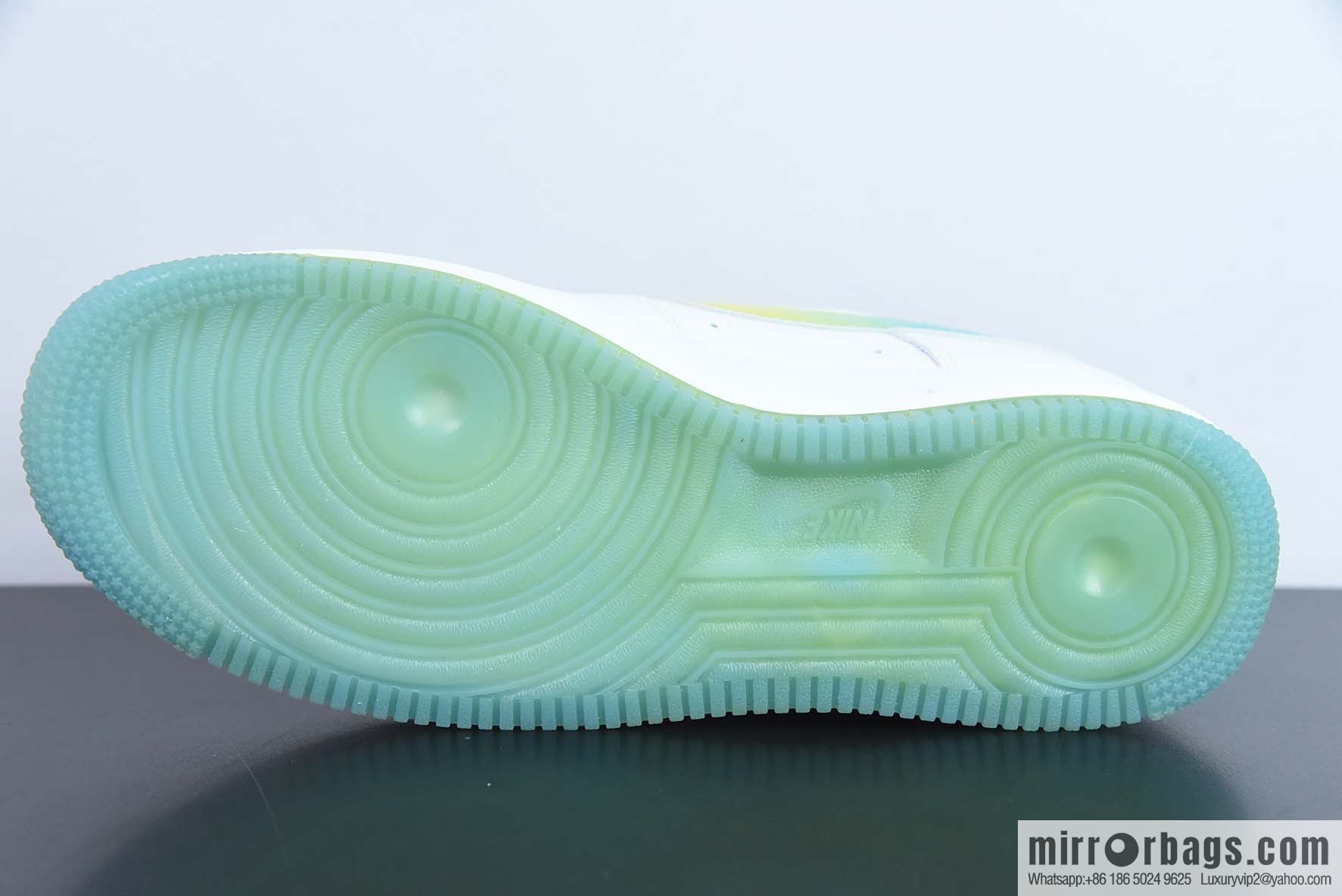 Nike Air Force 1 Low '07 White Blue Yellow Gradually change Ice Lemon color scheme Low Help Air Force One, item number: TO1232-111