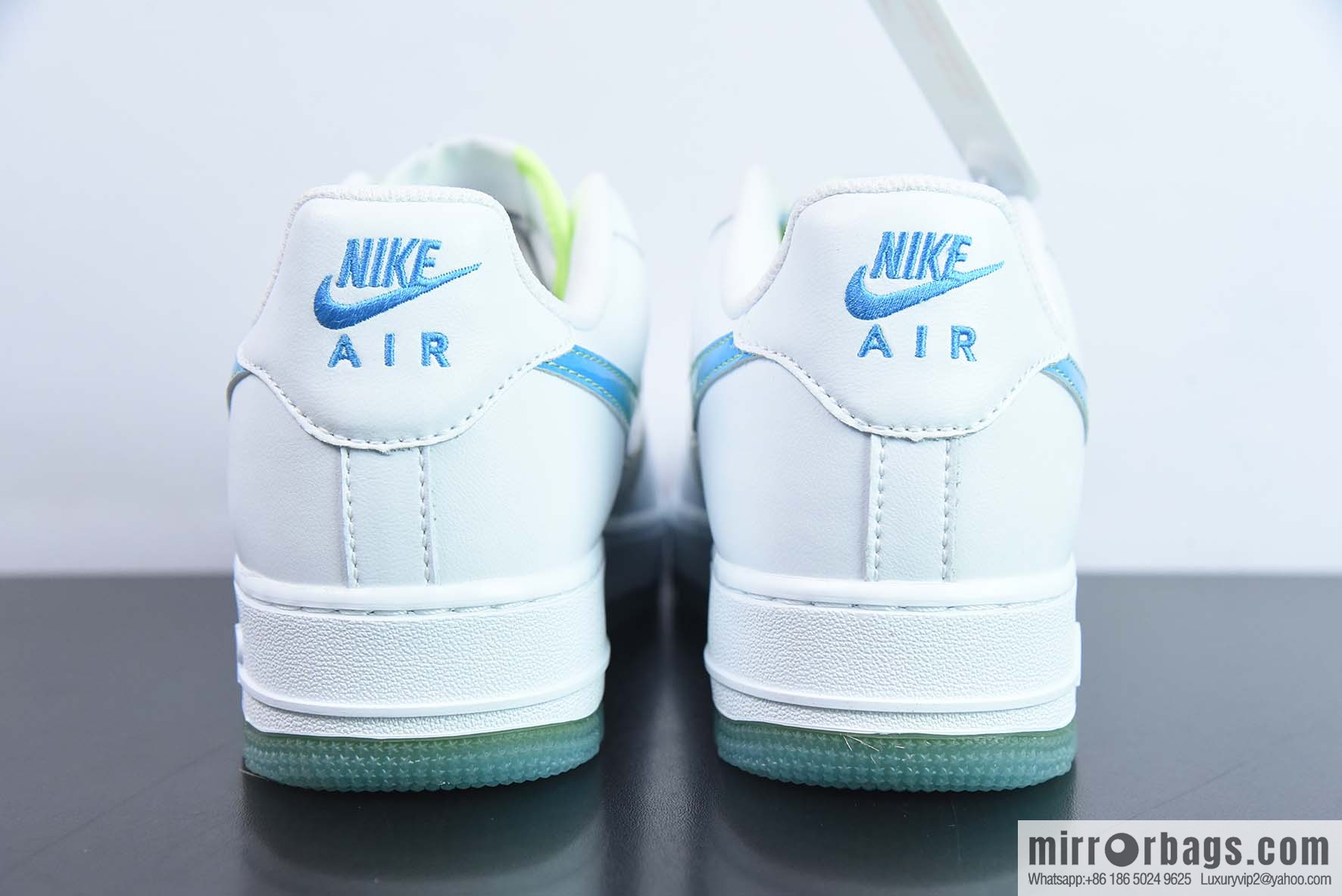 Nike Air Force 1 Low '07 White Blue Yellow Gradually change Ice Lemon color scheme Low Help Air Force One, item number: TO1232-111