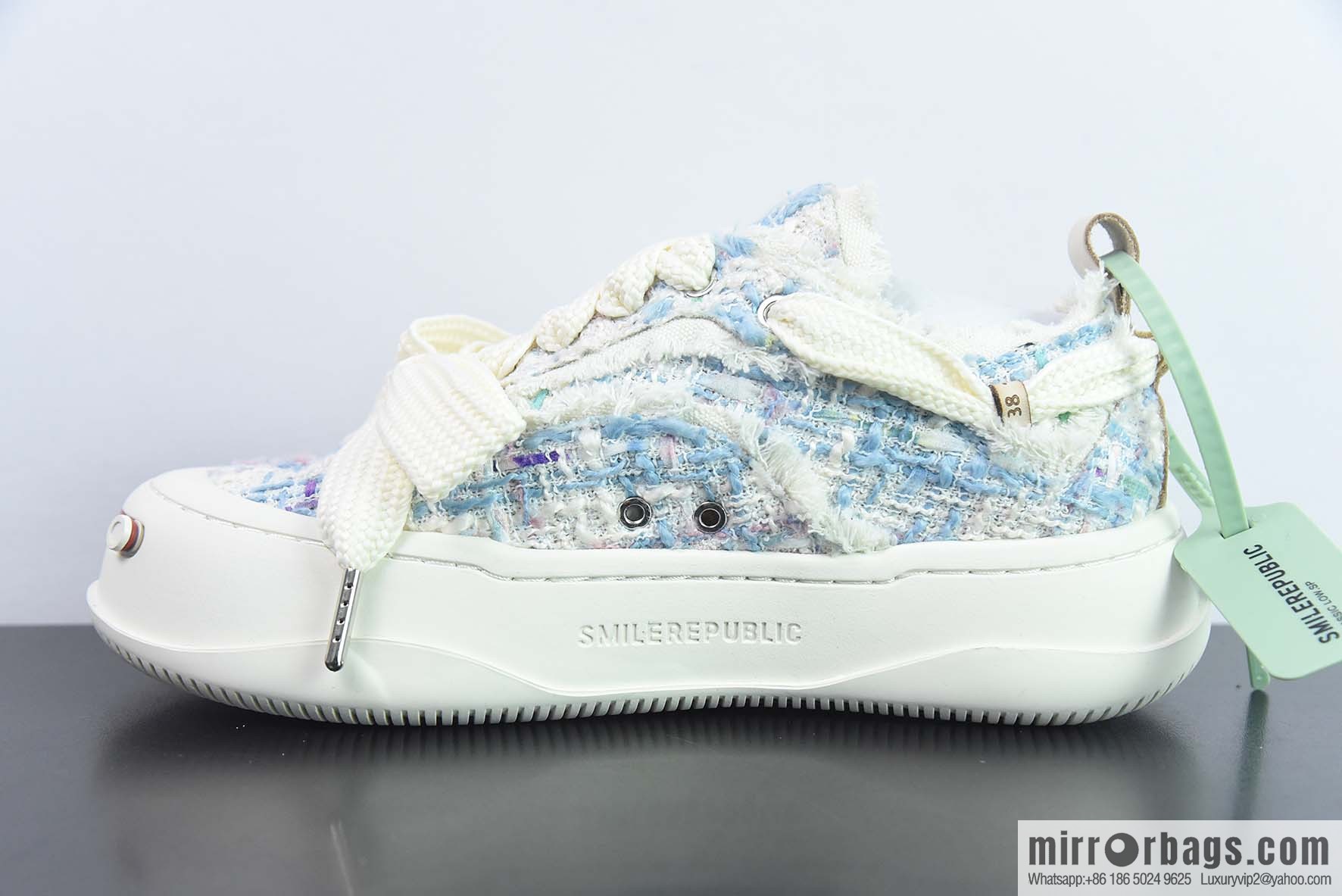 SMILEREPUBLIC Canvas Sneakers Low muffin thick bottom heightened low top anti-lace beggar wind canvas sneakers