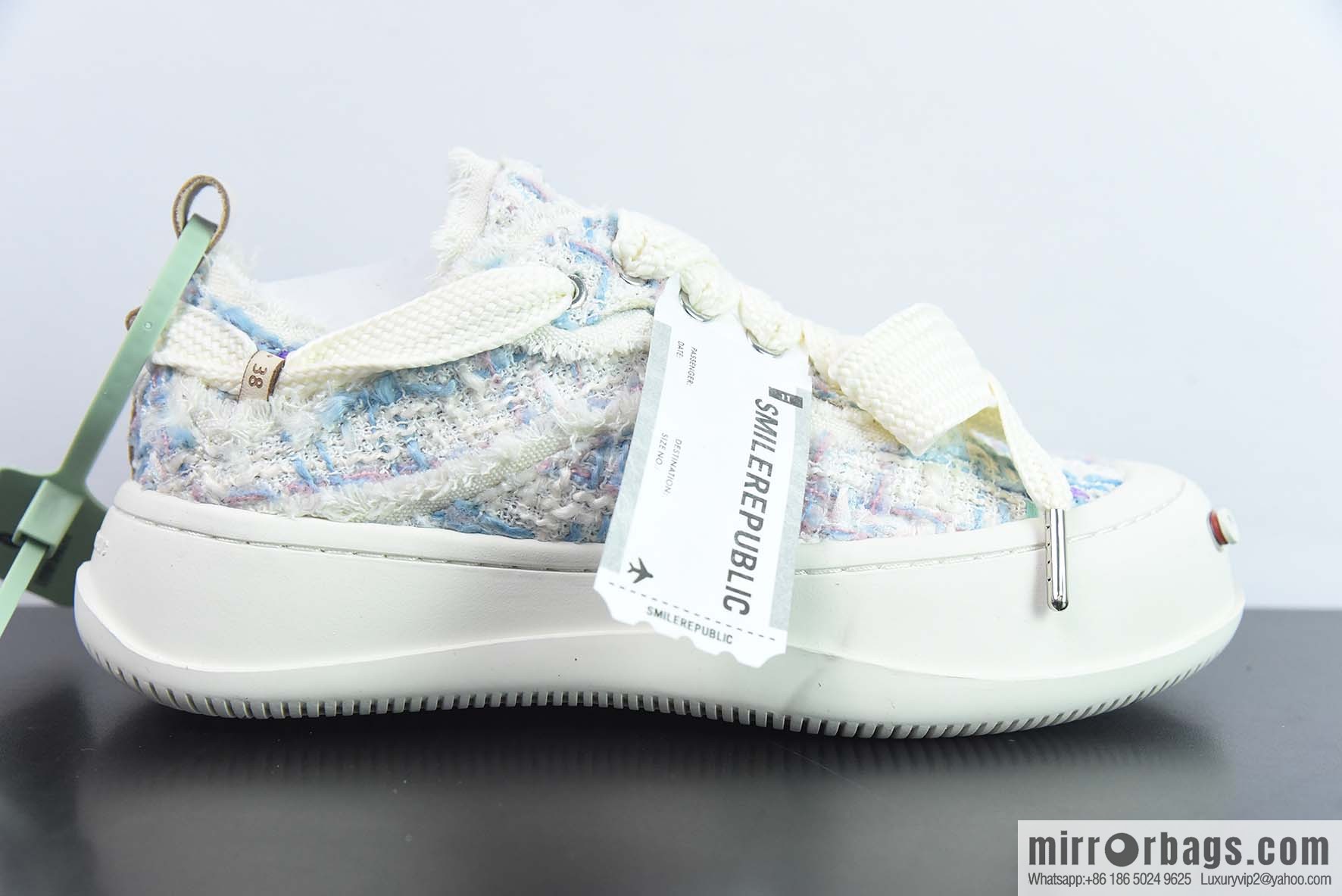 SMILEREPUBLIC Canvas Sneakers Low muffin thick bottom heightened low top anti-lace beggar wind canvas sneakers