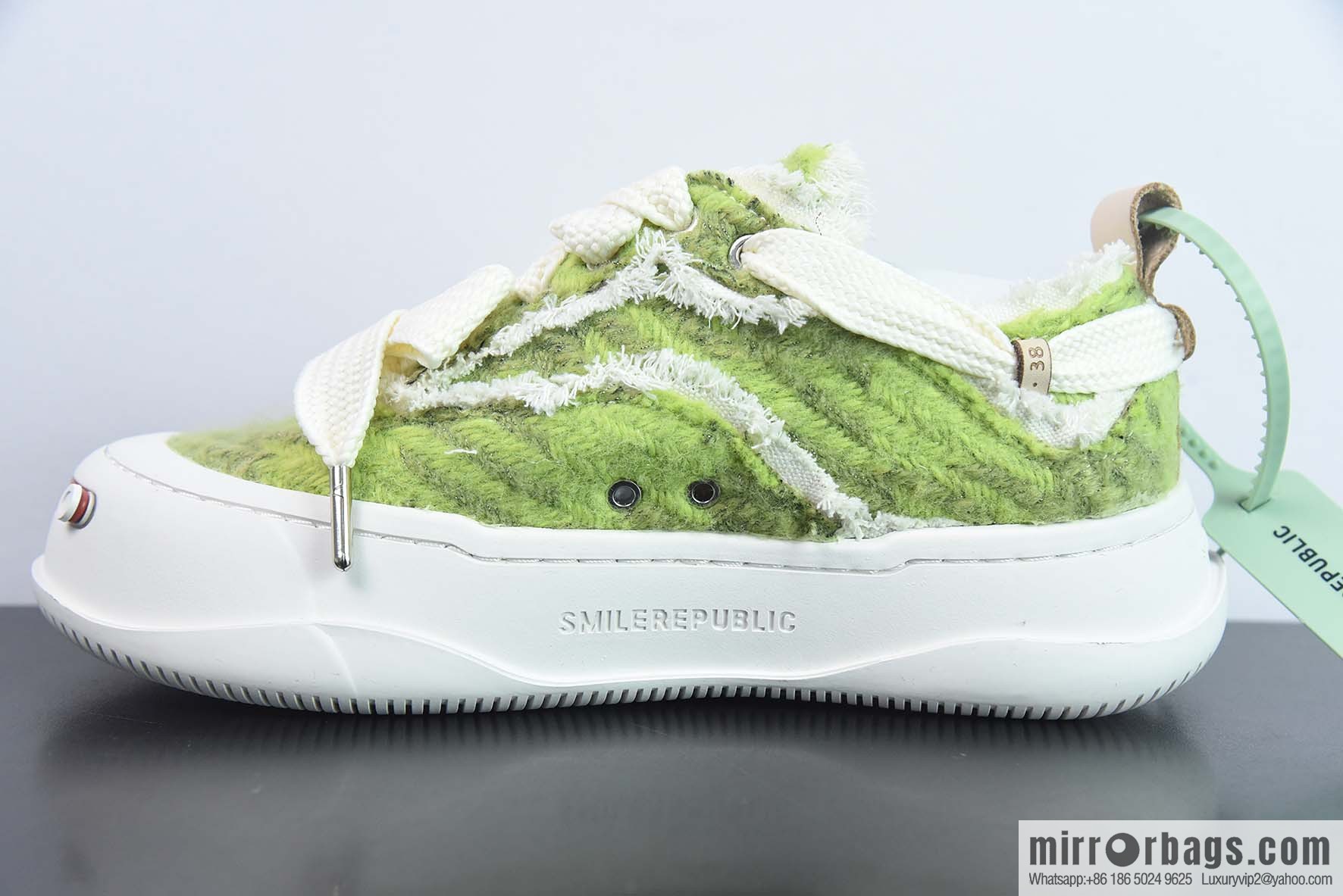 SMILEREPUBLIC Canvas Sneakers Low muffin thick bottom heightened low top anti-lace beggar wind canvas sneakers