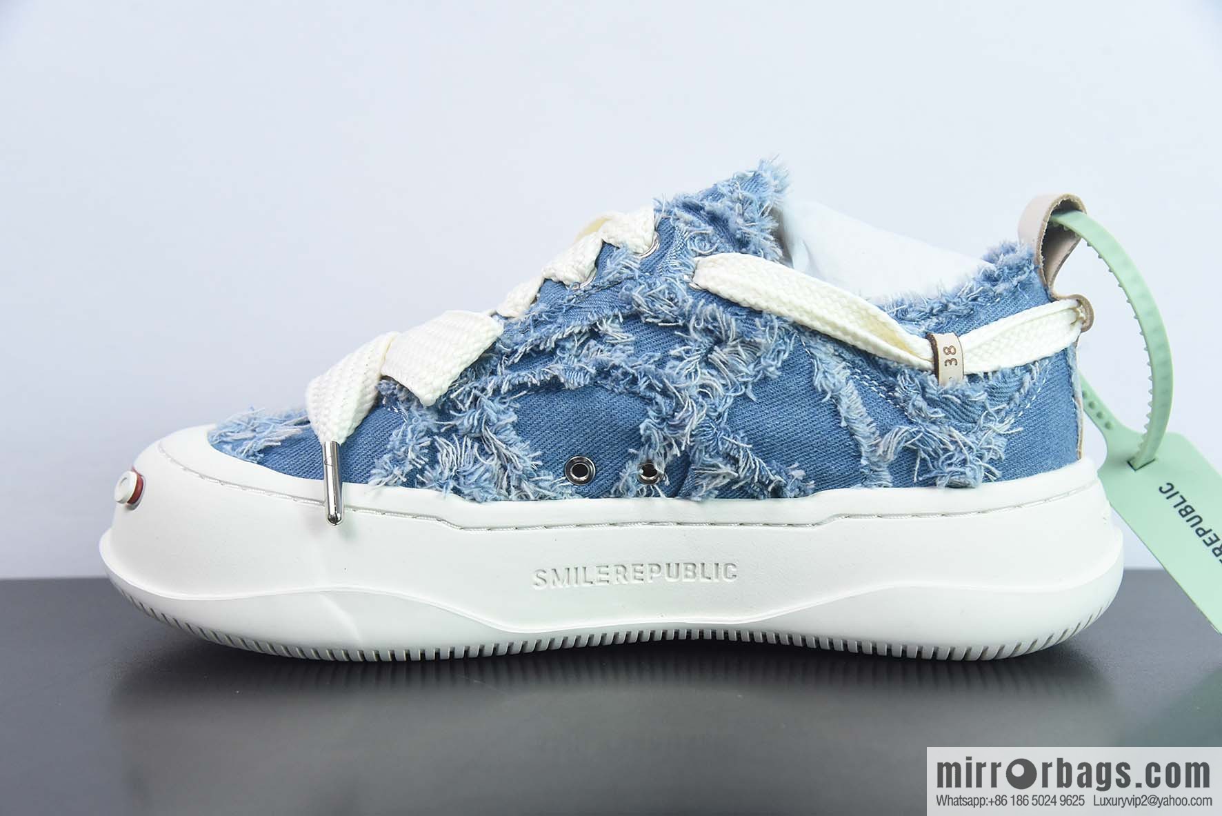 SMILEREPUBLIC Canvas Sneakers Low muffin thick bottom heightened low top anti-lace beggar wind canvas sneakers