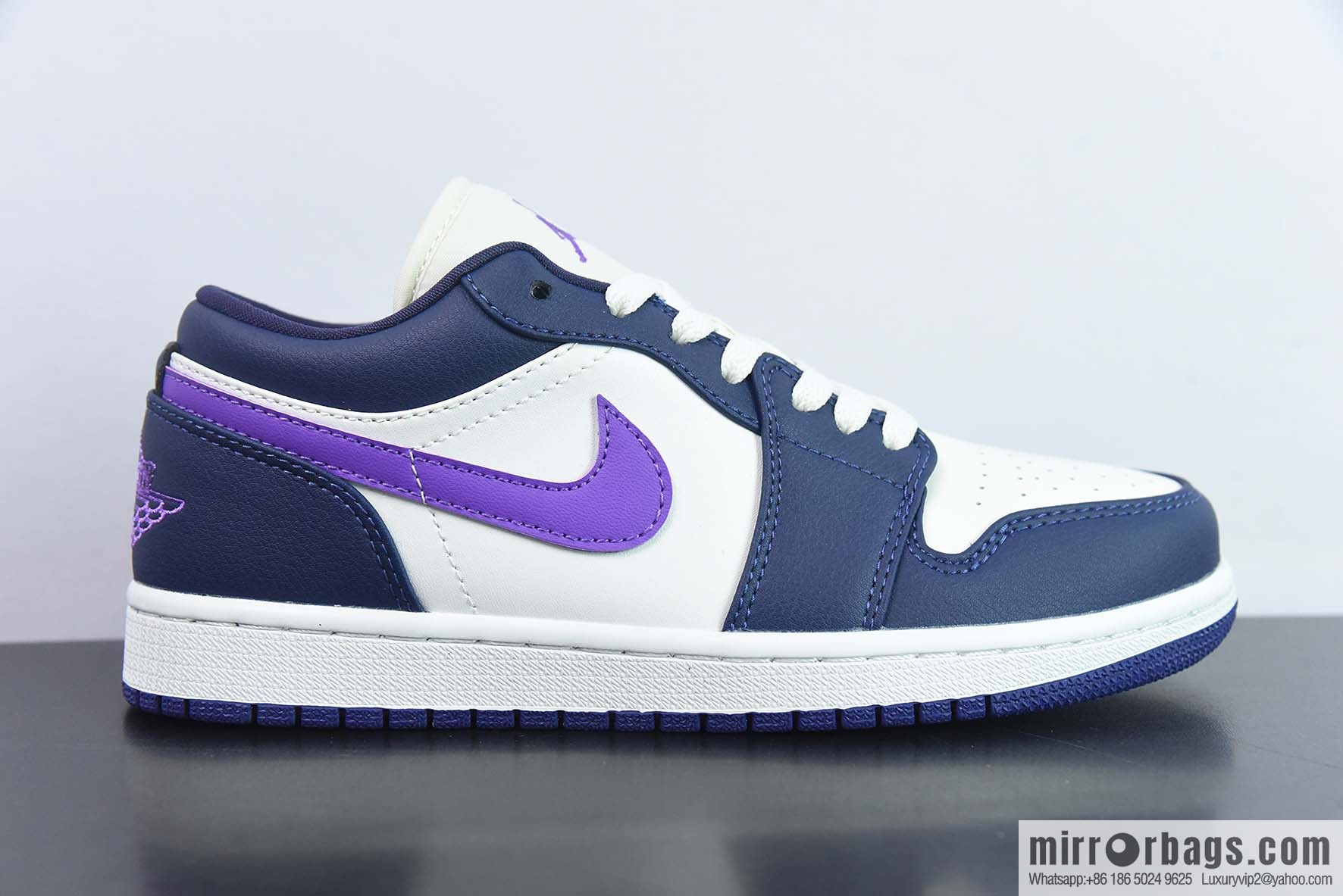 Air Jordan AJ1 Low Top, Sail White Purple, Item Number: DC0774-502