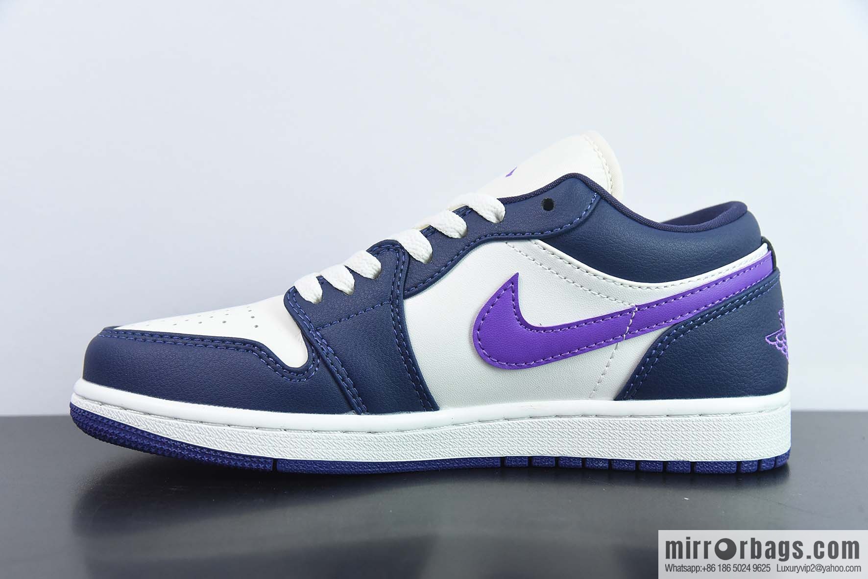 Air Jordan AJ1 Low Top, Sail White Purple, Item Number: DC0774-502
