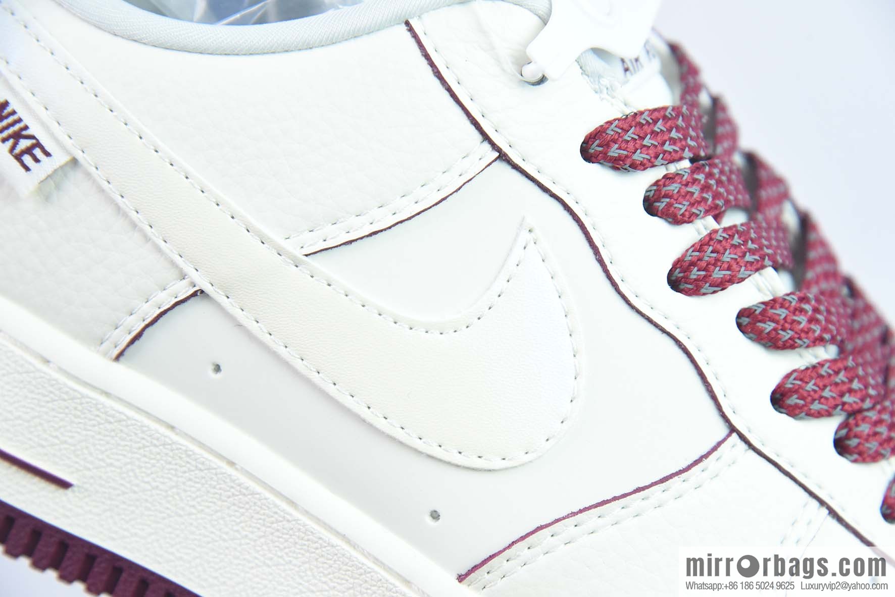 Nk Air Force 1 '07 Low burgundy pearlescent hook, official synchronous ID customization, Air Force No. 1 low-top casual board shoes, item number DD9915-666.