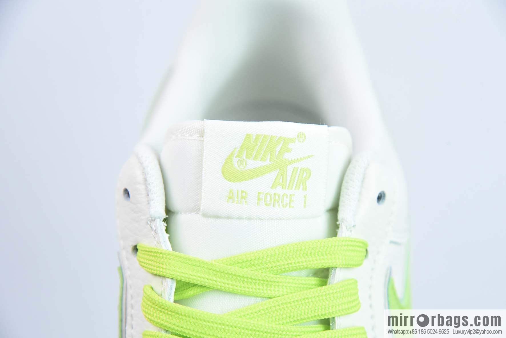 Nike Air Force 1 AF1 Air Force One/Low Top, White Green, Fruit Green, Silver Edge, Item Number: BM1996-088