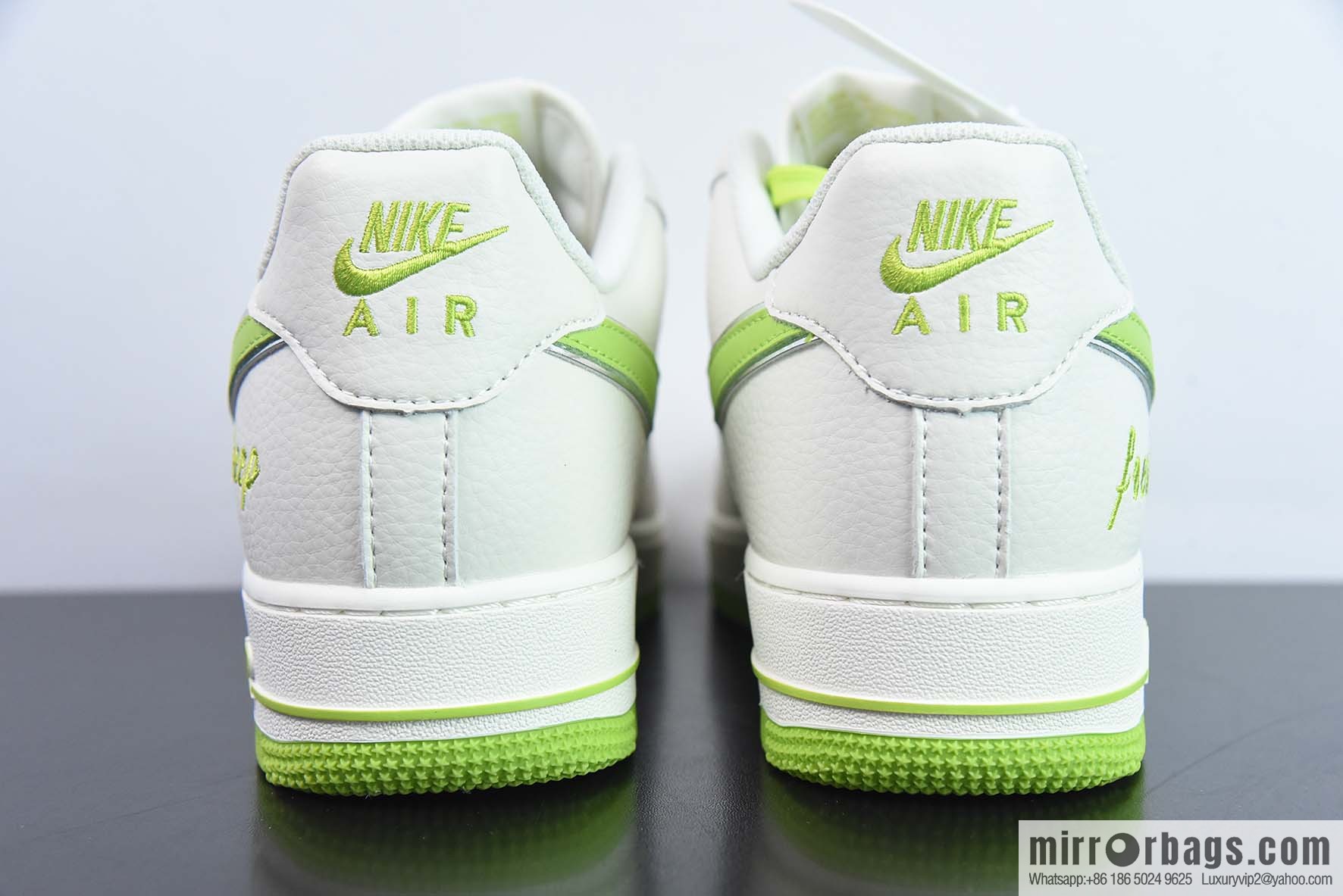 Nike Air Force 1 AF1 Air Force One/Low Top, White Green, Fruit Green, Silver Edge, Item Number: BM1996-088