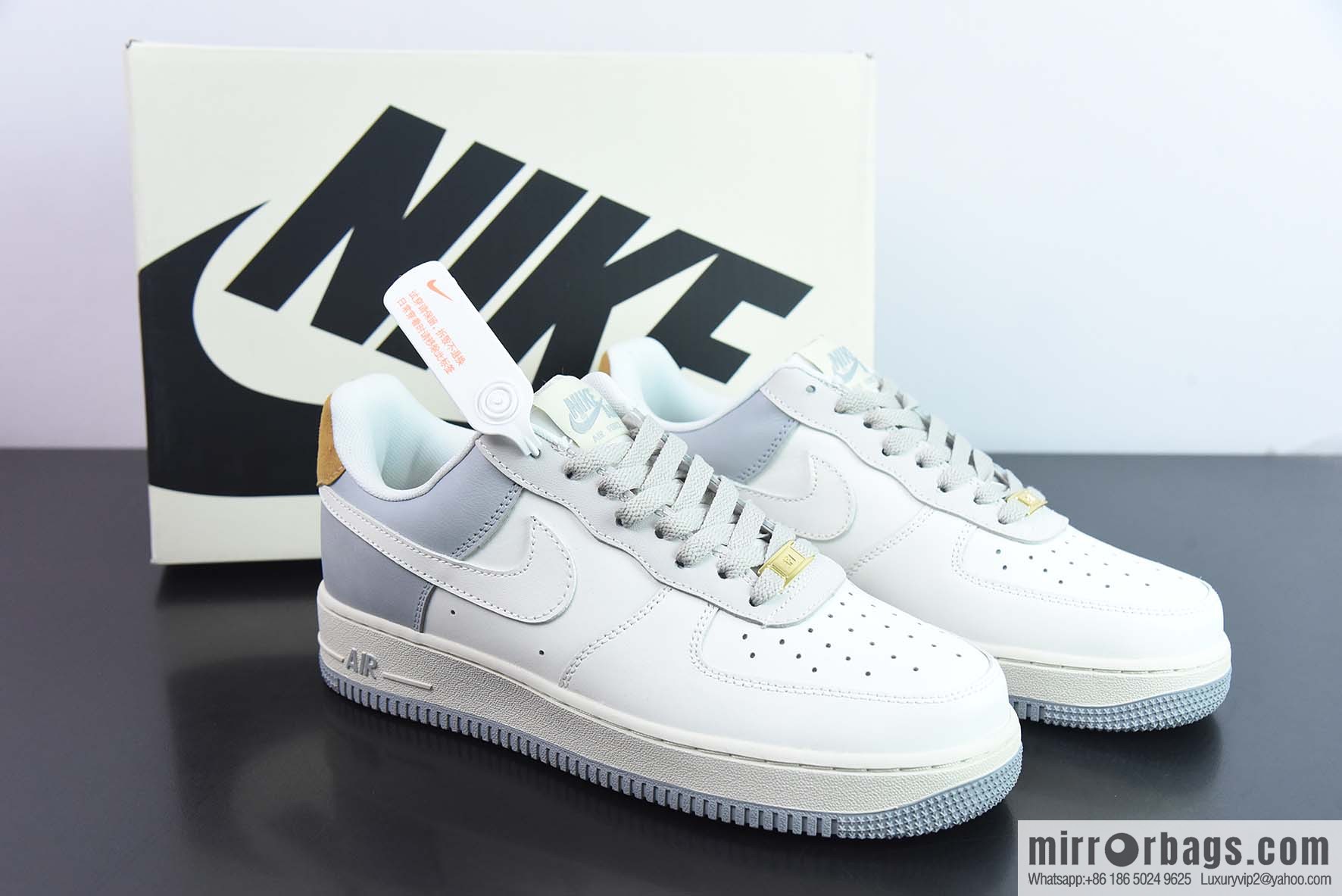 NK Air Force 1 '07 Low Light Gray Brown, Air Force One Low Top Casual Sneakers, Item Number: CW2288-702