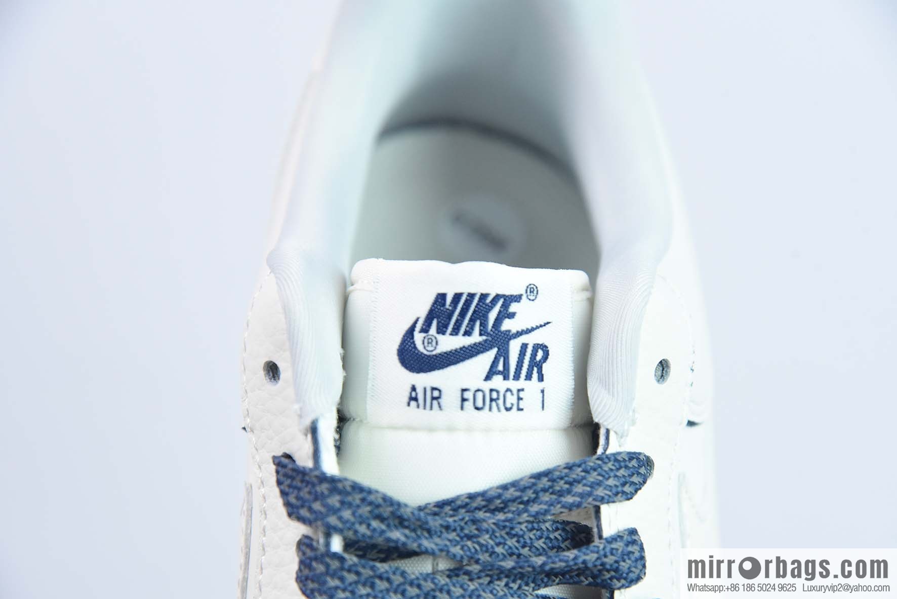 Nike Air Force 1 Low Air Force One Low Top Versatile Casual Sports Board Shoes Mini Hook, Double Hook, Pearlescent White Blue