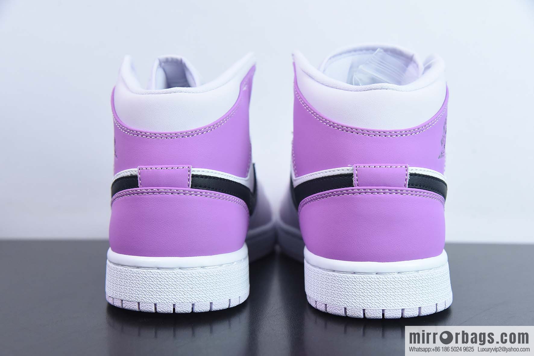 NK Air Jordan 1 Mid GS AJ1 Joe 1 gradual change grape purple, medium top basketball shoes, item number: DQ8423-501