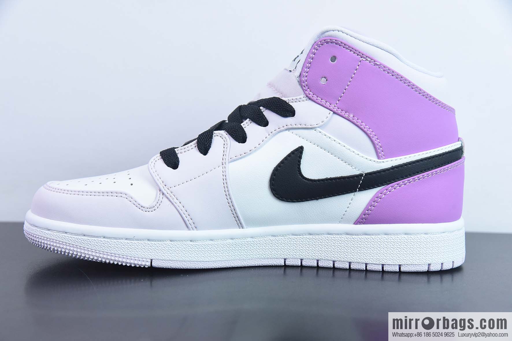 NK Air Jordan 1 Mid GS AJ1 Joe 1 gradual change grape purple, medium top basketball shoes, item number: DQ8423-501
