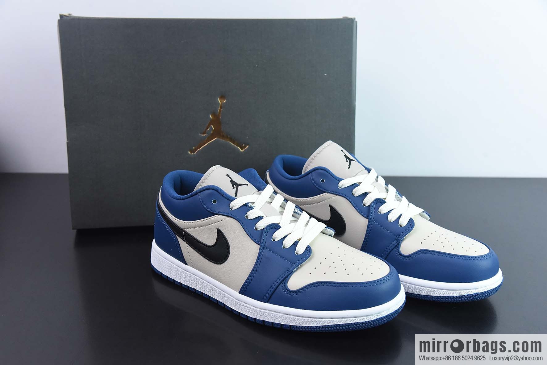 Air Jordan 1 Low blue gray AJ1 Joe 1 low-top casual shoes, item number: DC0774 402