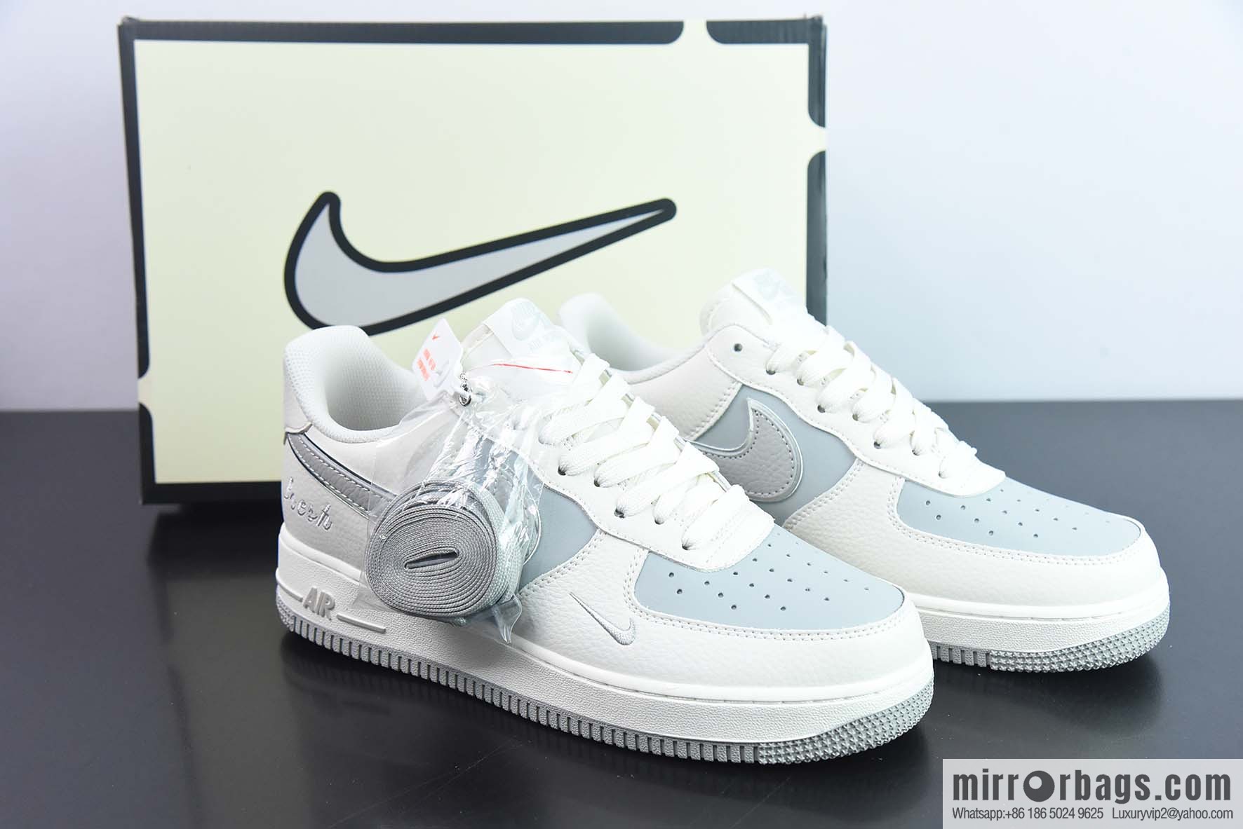 Nike Air Force 1 Low Rice Grey Patchwork Small Hook Air Force One Low Help Versatile, Item Number: BM2023 101