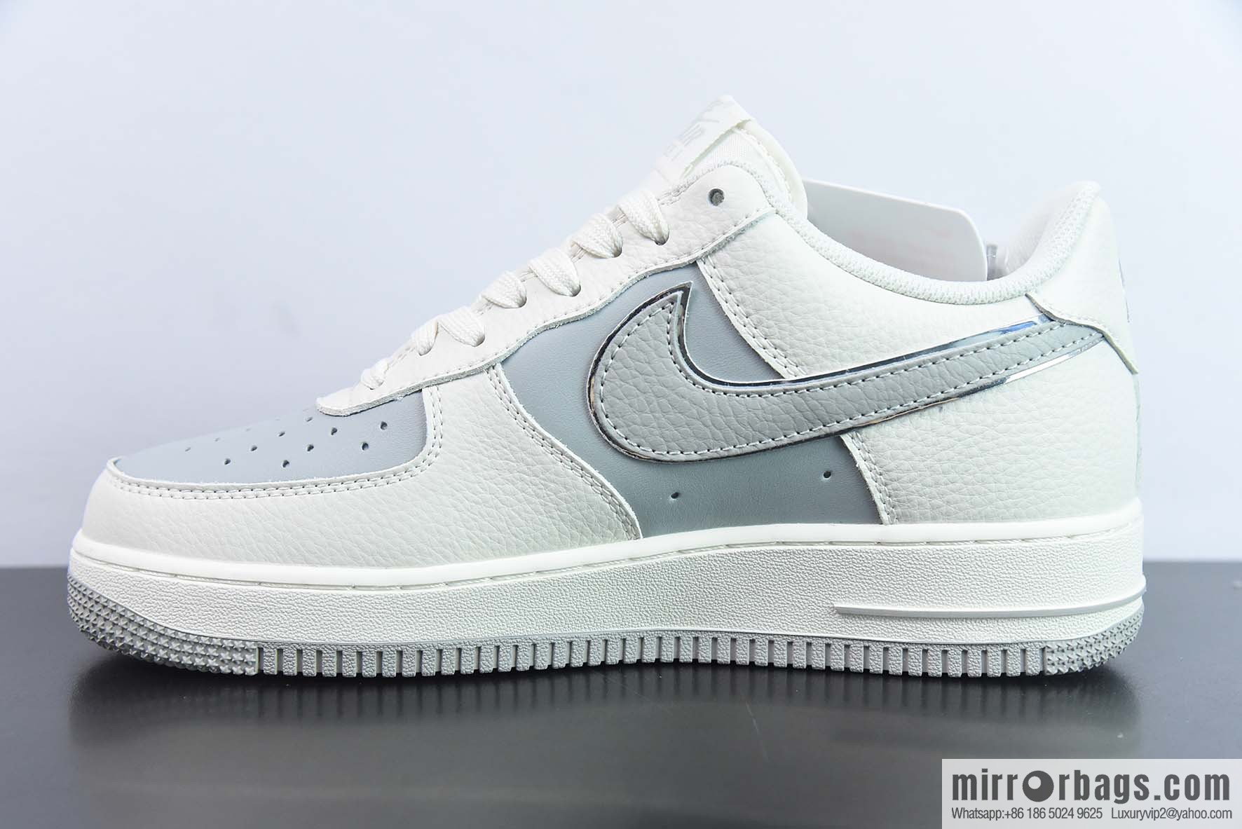 Nike Air Force 1 Low Rice Grey Patchwork Small Hook Air Force One Low Help Versatile, Item Number: BM2023 101