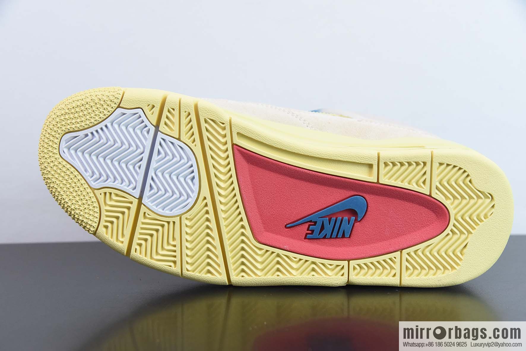 Air Jordan 4 x Union LA AJ4 Joint Off Noir Pink and Blue Sneakers Part Number: DC9533-800