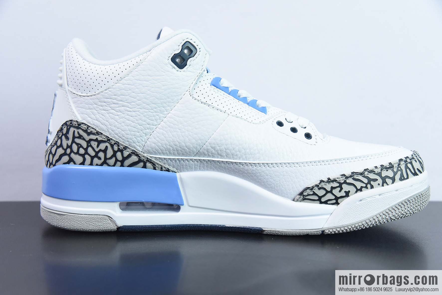 Air Jordan AJ3 North Carolina blue men's sneakers item number: CT8532-104