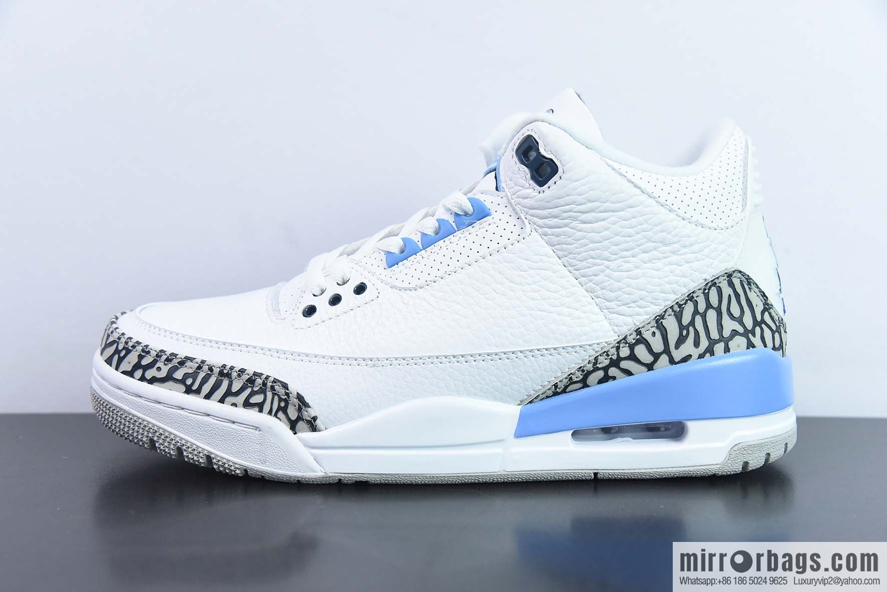 Air Jordan AJ3 North Carolina blue men's sneakers item number: CT8532-104