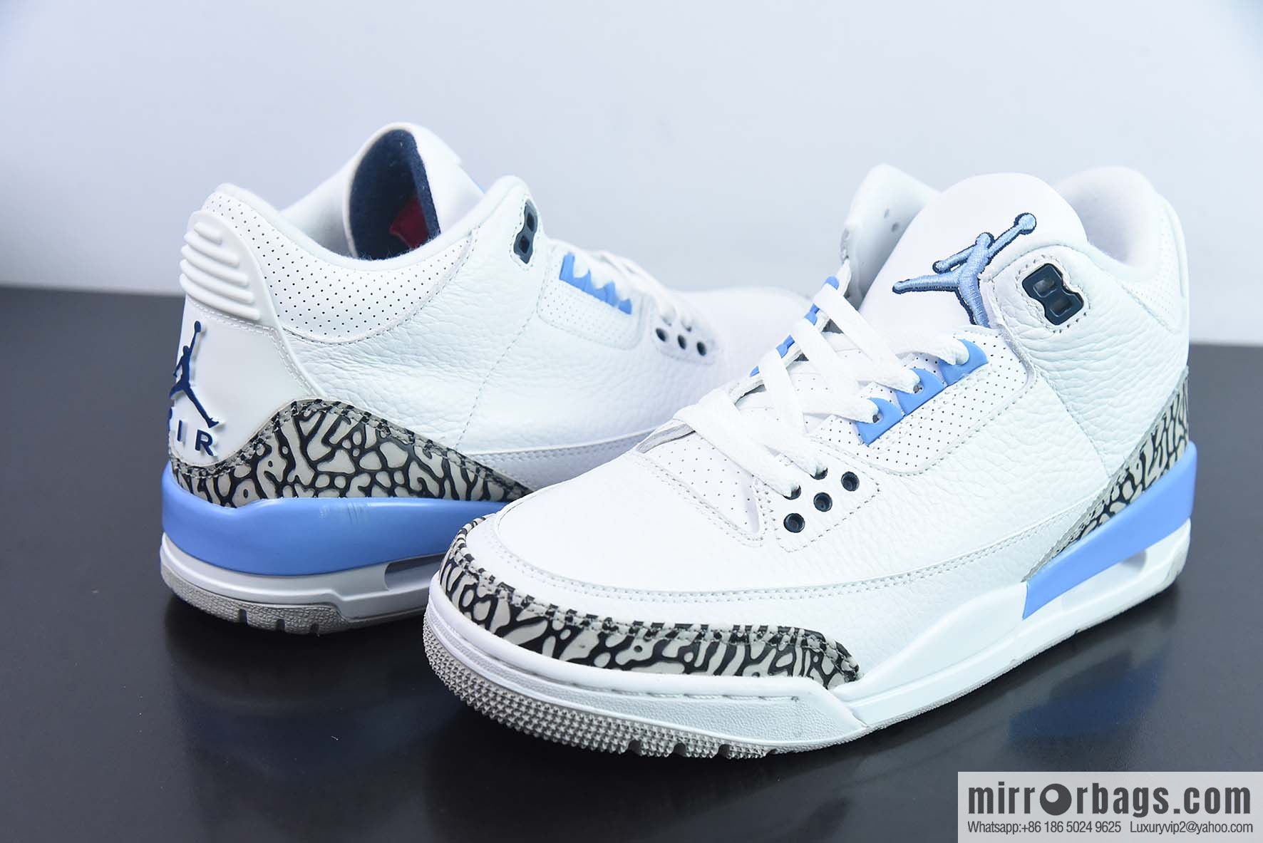 Air Jordan AJ3 North Carolina blue men's sneakers item number: CT8532-104