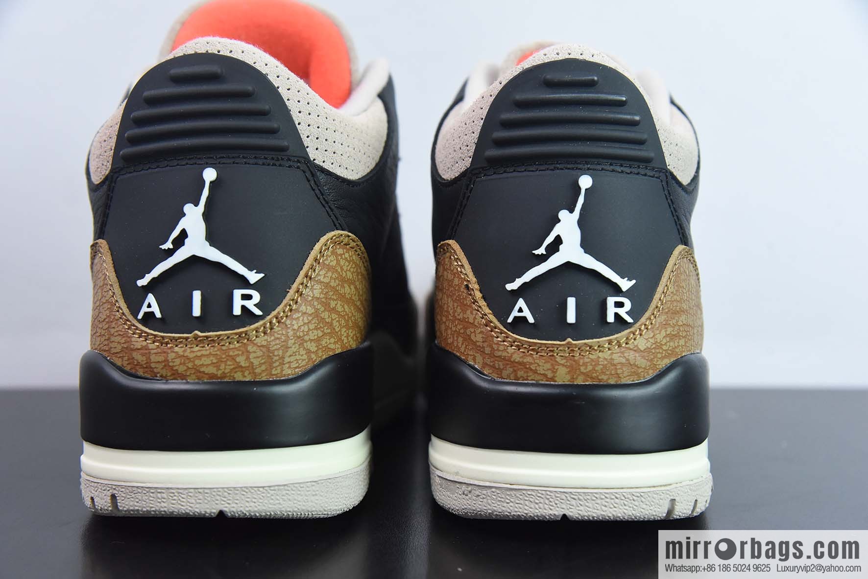 Air Jordan AJ3 black mocha men's sneakers item number: CT8532-008
